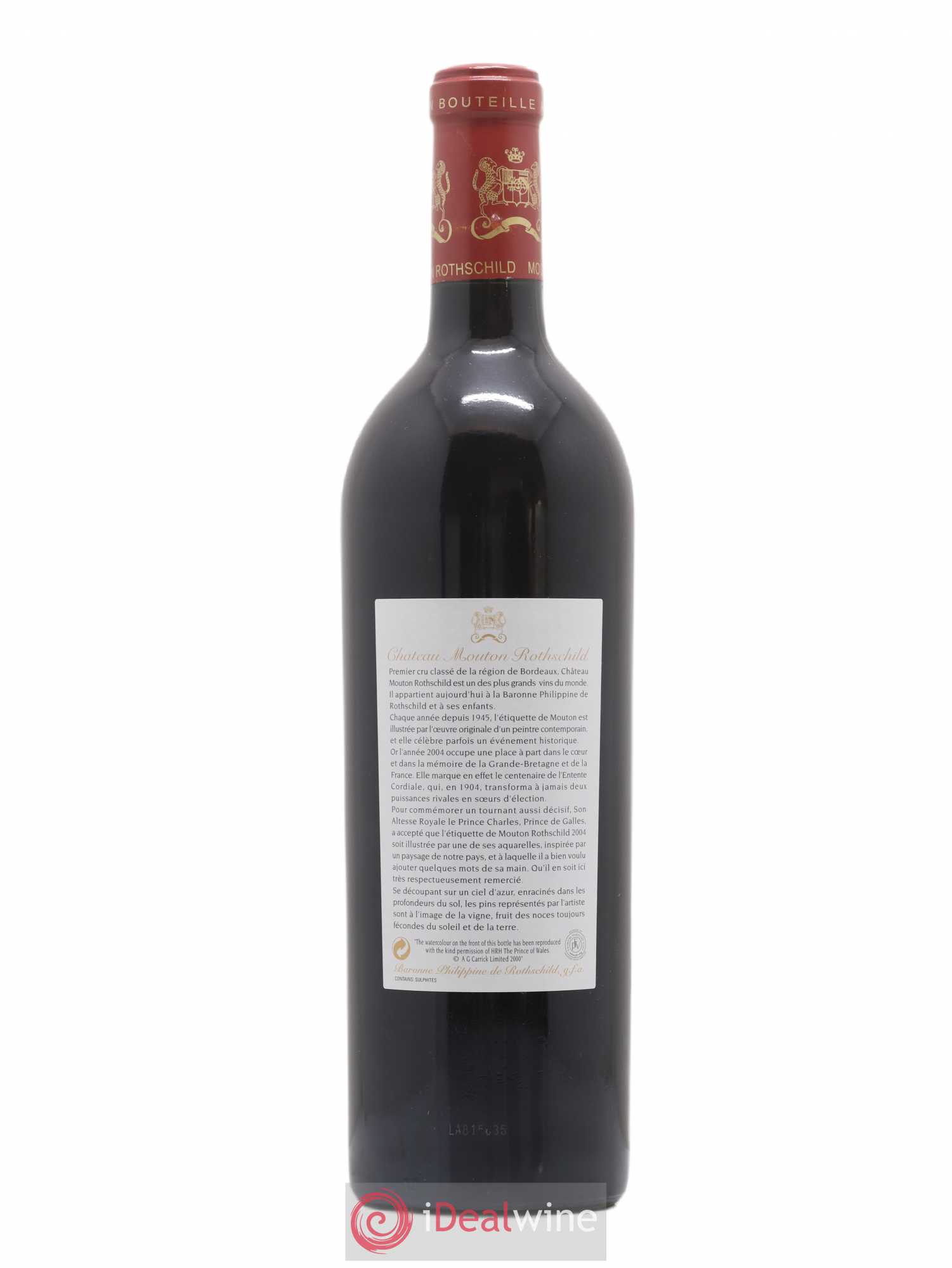 Château Mouton Rothschild 1er Grand Cru Classé 2004 - Lot de 1 bouteille - 1