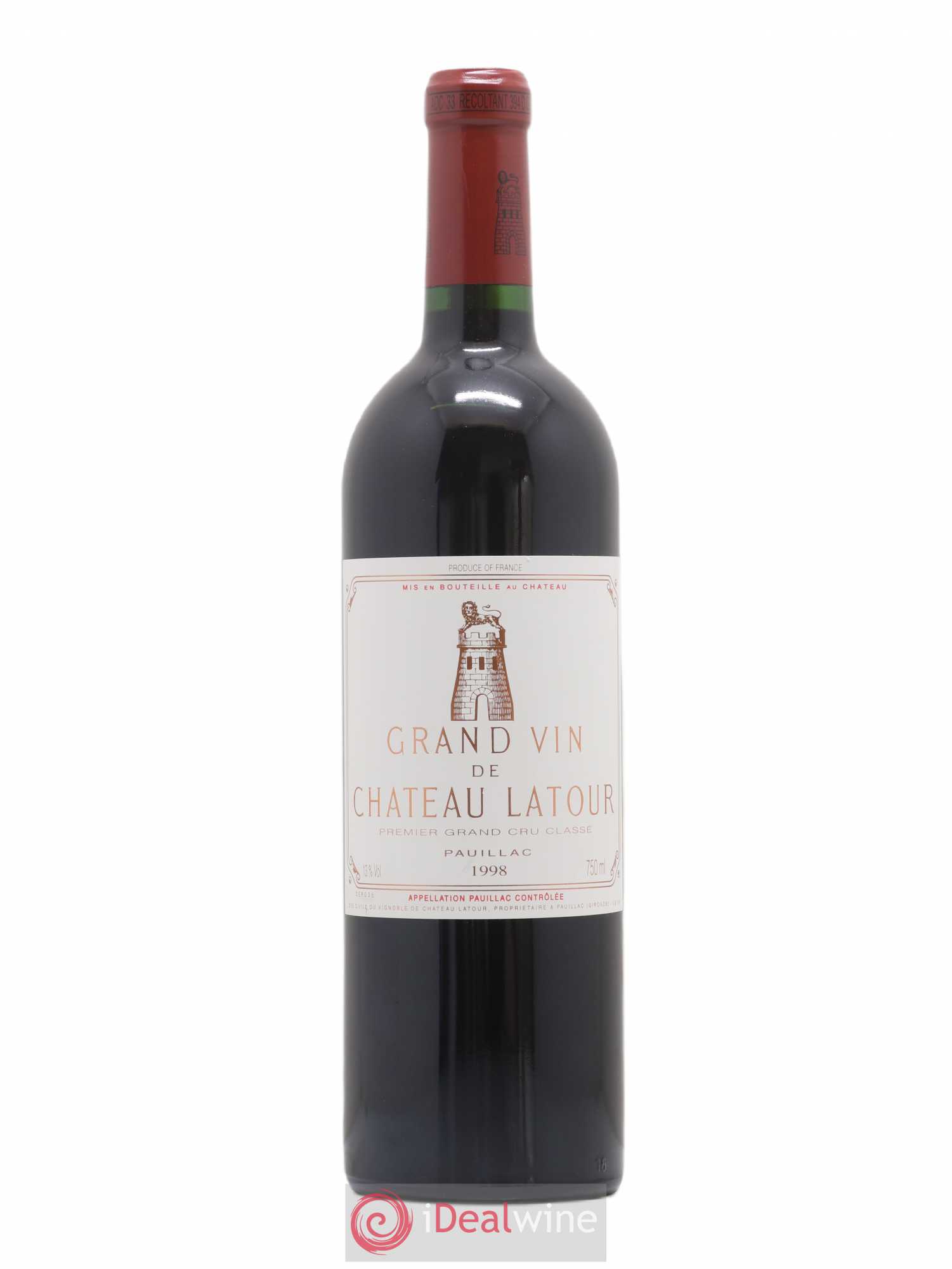 Château Latour 1er Grand Cru Classé 1998 - Lot de 1 bouteille - 0