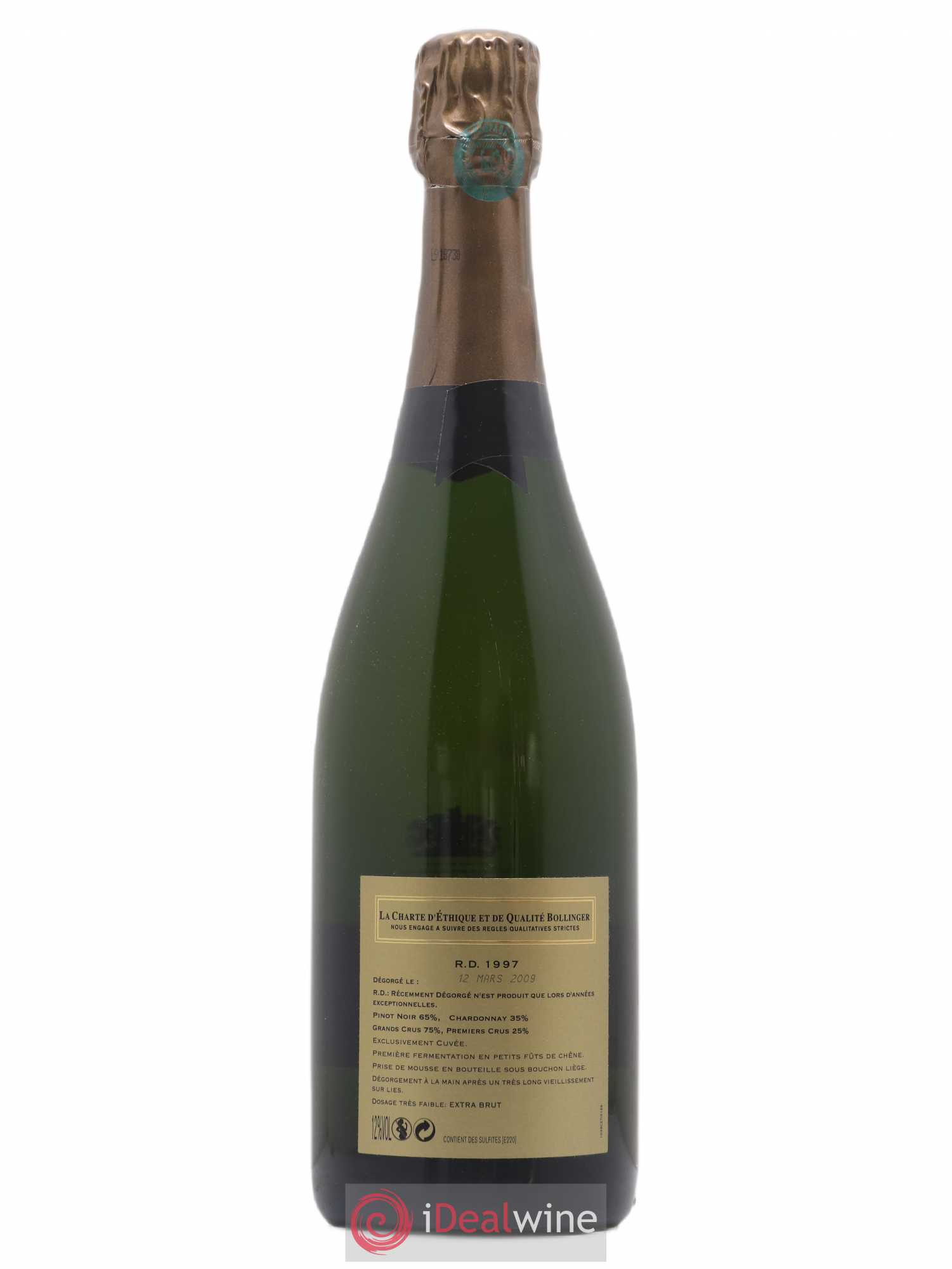 R.D. Extra-Brut Bollinger 1997 - Lot de 1 bouteille - 1