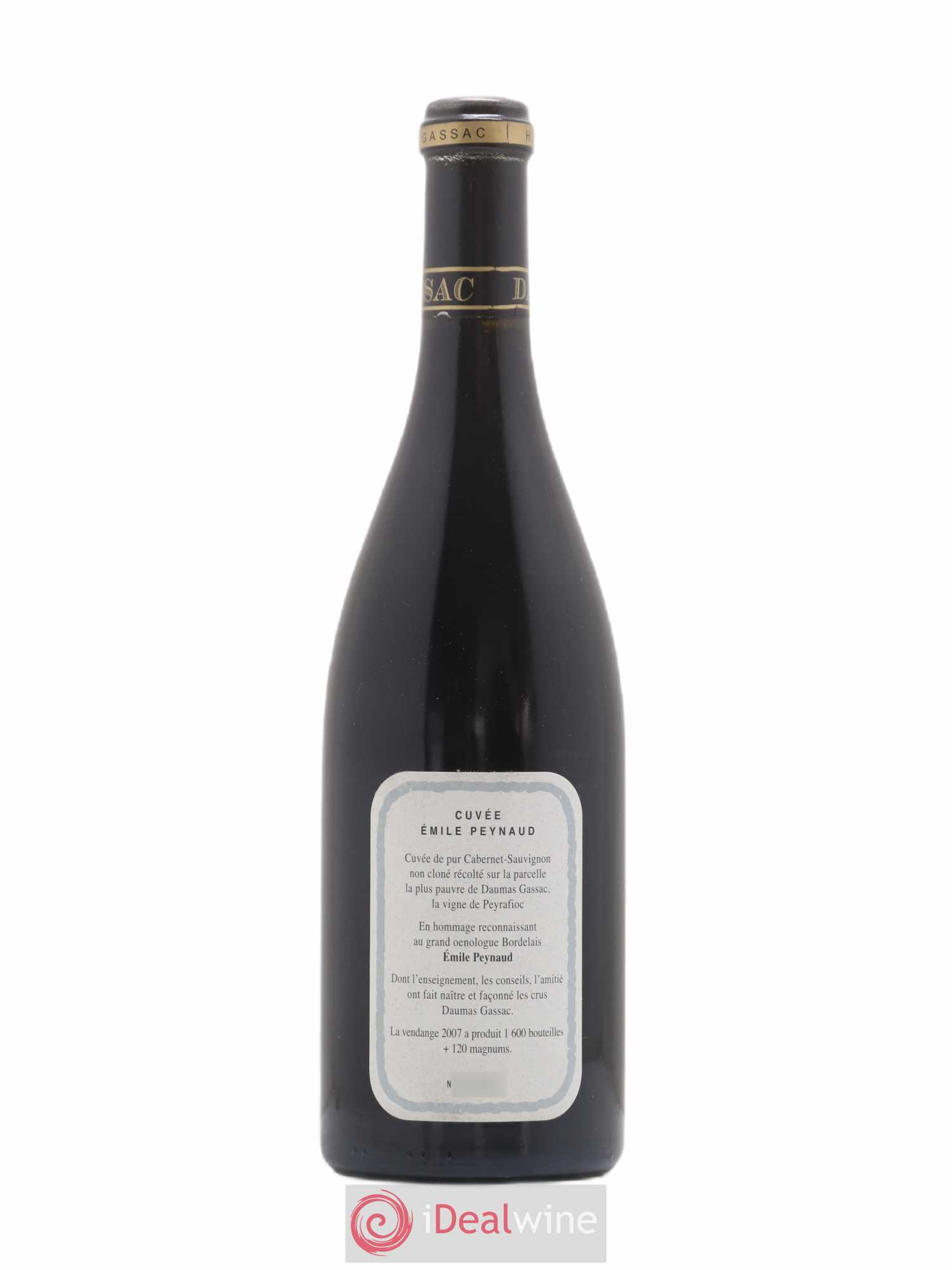 Pays d'Hérault Mas de Daumas Gassac Cuvée Emile Peynaud Famille Guibert de La Vaissière 2007 - Lot de 1 bouteille - 1
