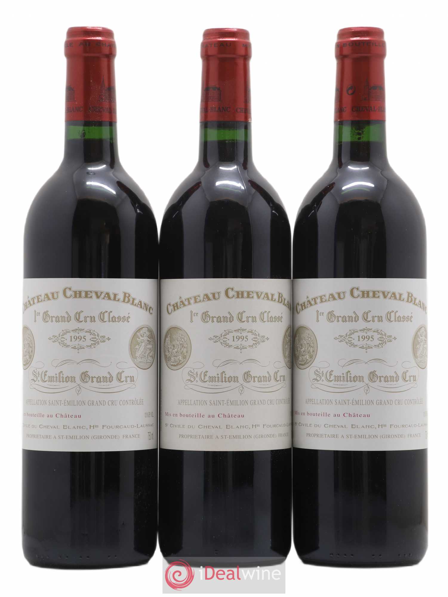 Château Cheval Blanc 1er Grand Cru Classé A 1995 - Lot de 3 bouteilles - 0