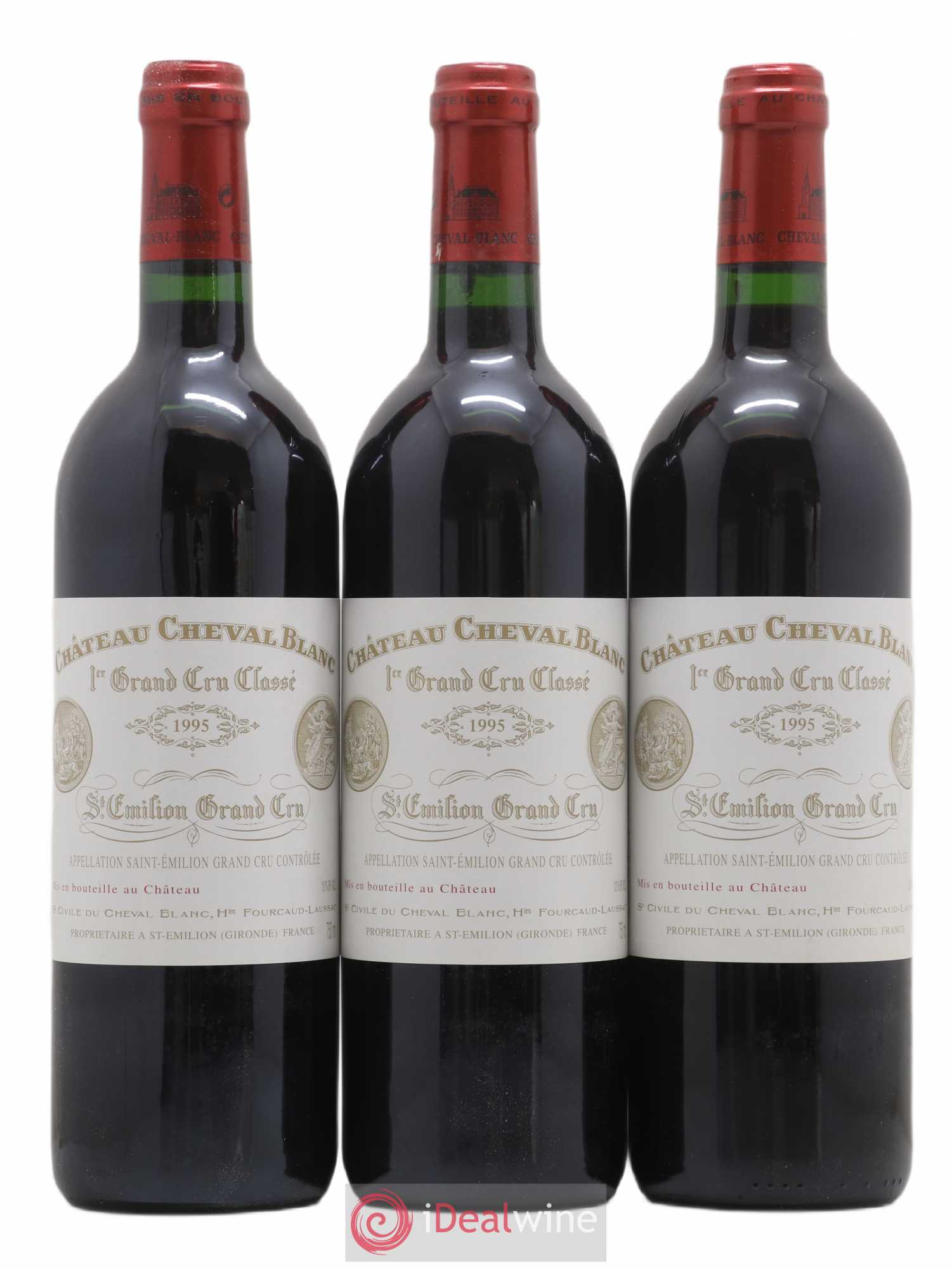 Château Cheval Blanc 1er Grand Cru Classé A 1995 - Lot de 3 bouteilles - 0
