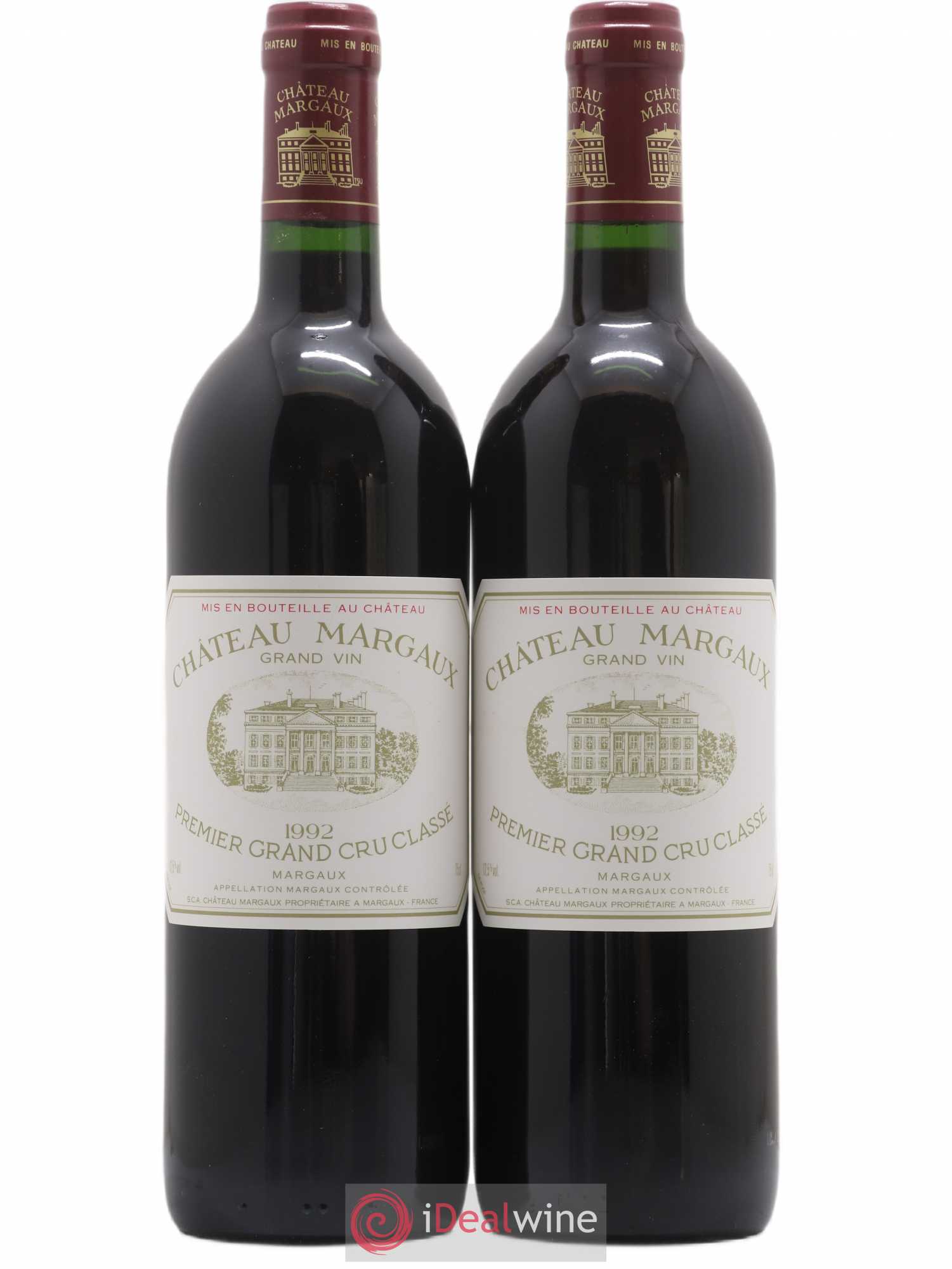Château Margaux 1er Grand Cru Classé 1992 - Lot de 2 bouteilles - 0