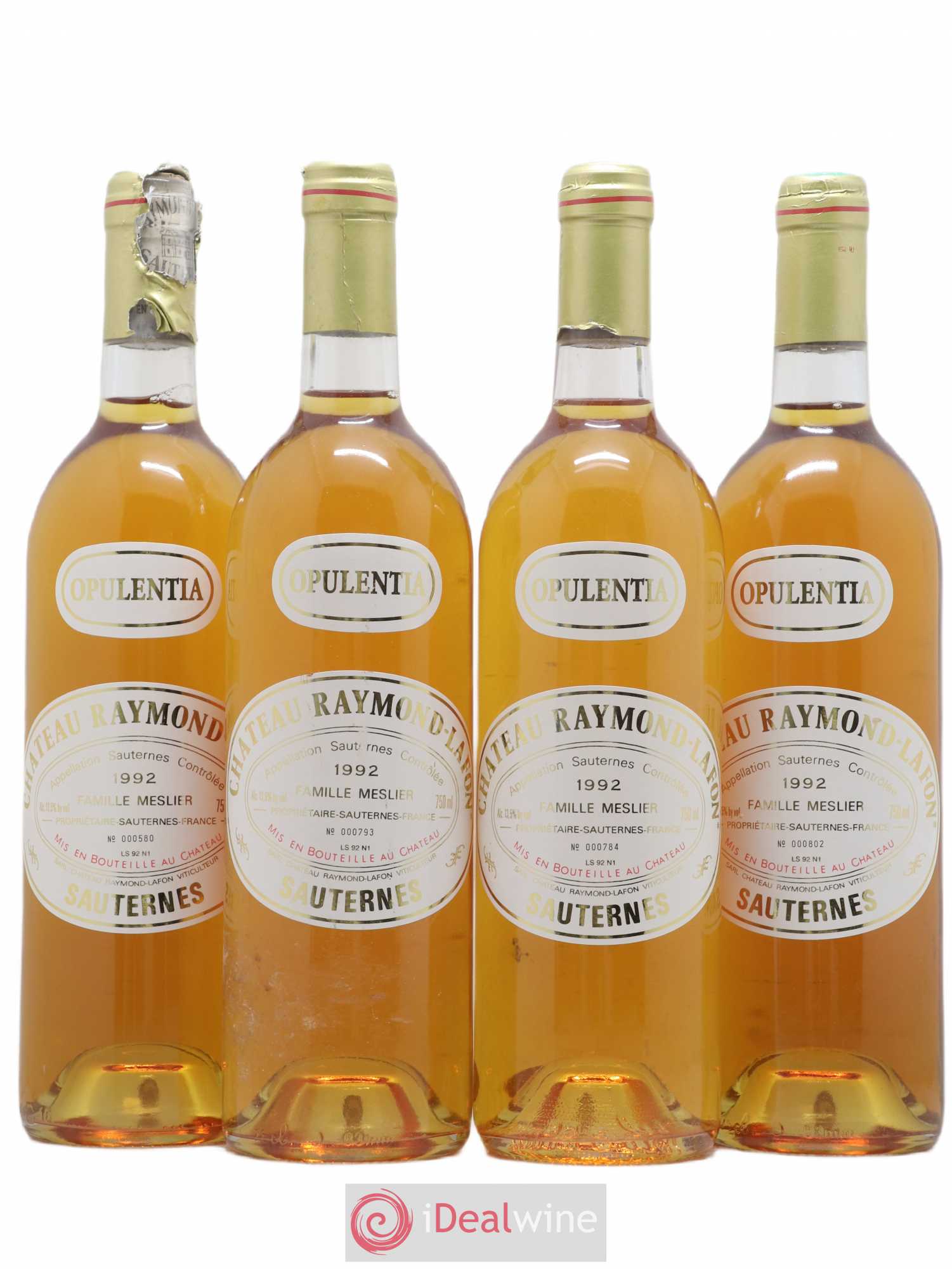 Château Raymond Lafon Opulentia 1992 - Lotto di 4 bottiglie - 0