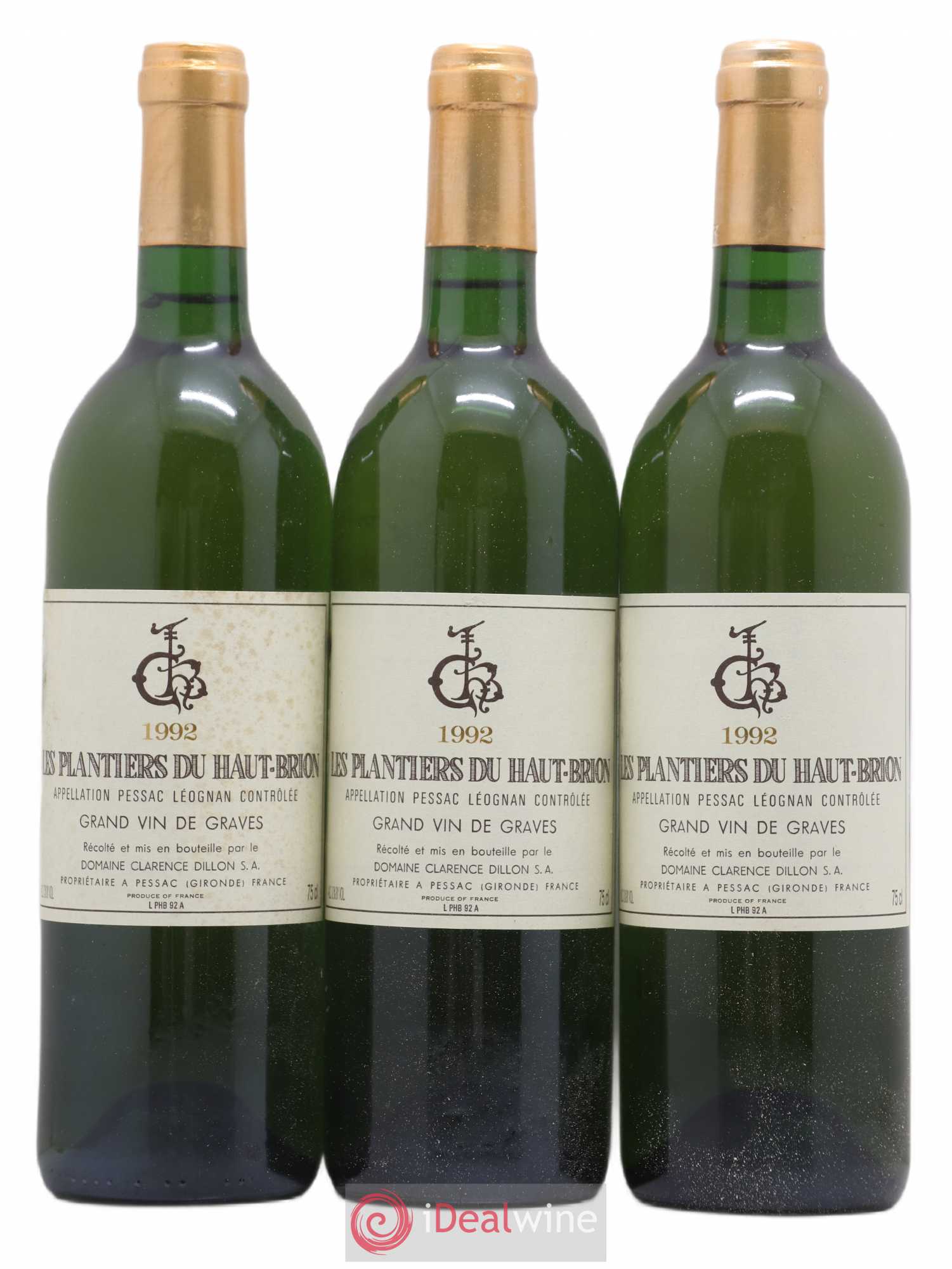 Château Les Plantiers du Haut-Brion 1992 - Lot de 3 bouteilles - 0