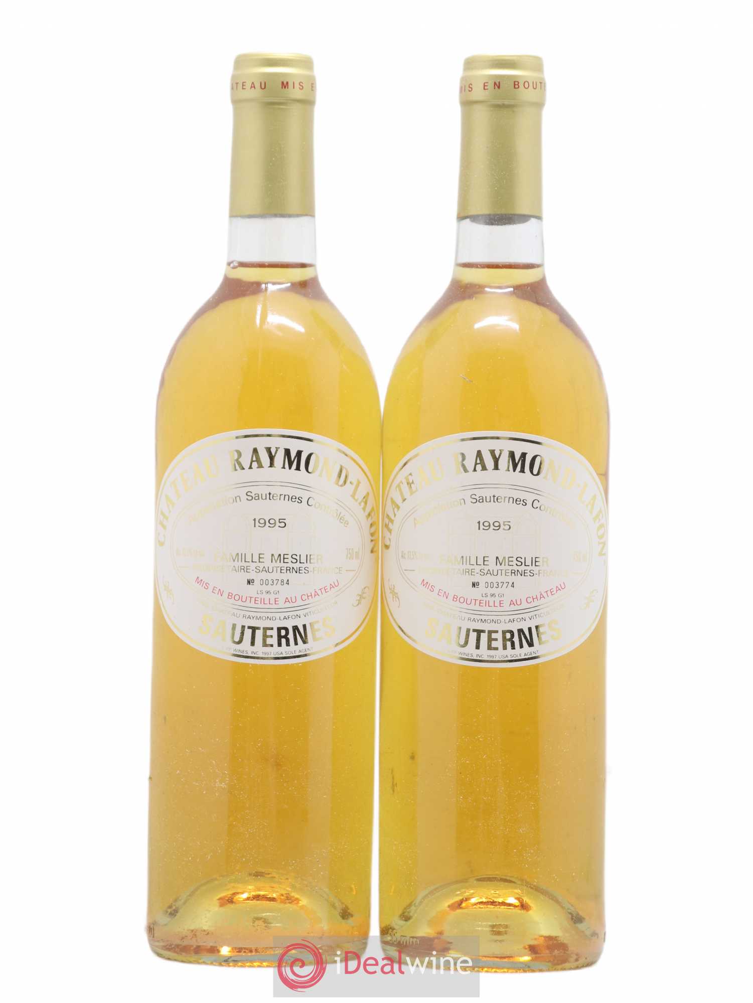 Château Raymond Lafon 1995 - Lotto di 2 bottiglie - 0