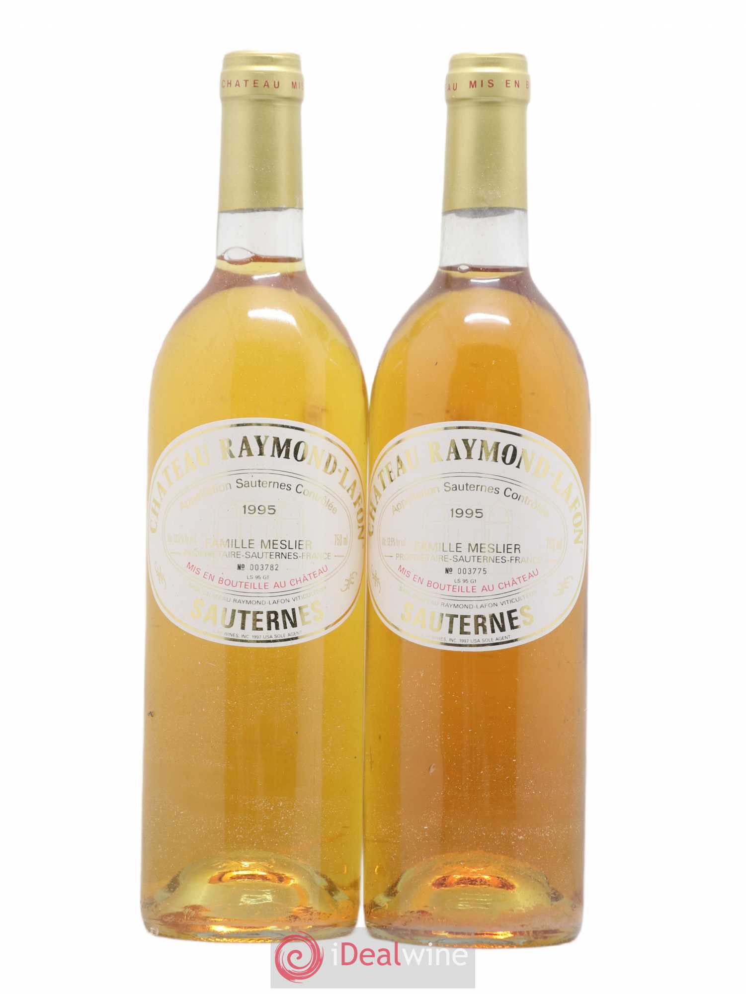 Château Raymond Lafon 1995 - Lotto di 2 bottiglie - 0