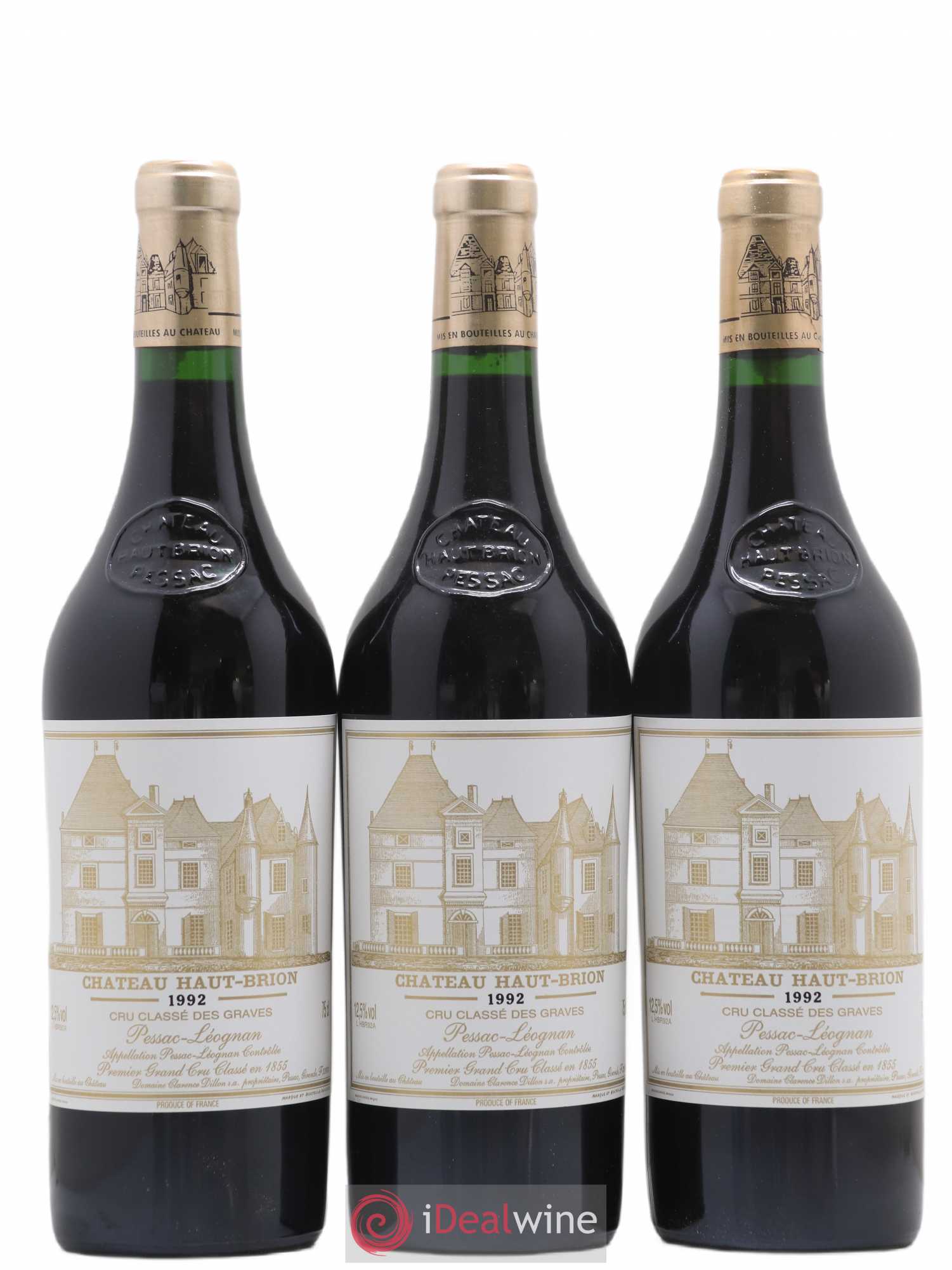 Château Haut Brion 1er Grand Cru Classé 1992 - Lot de 3 bouteilles - 0