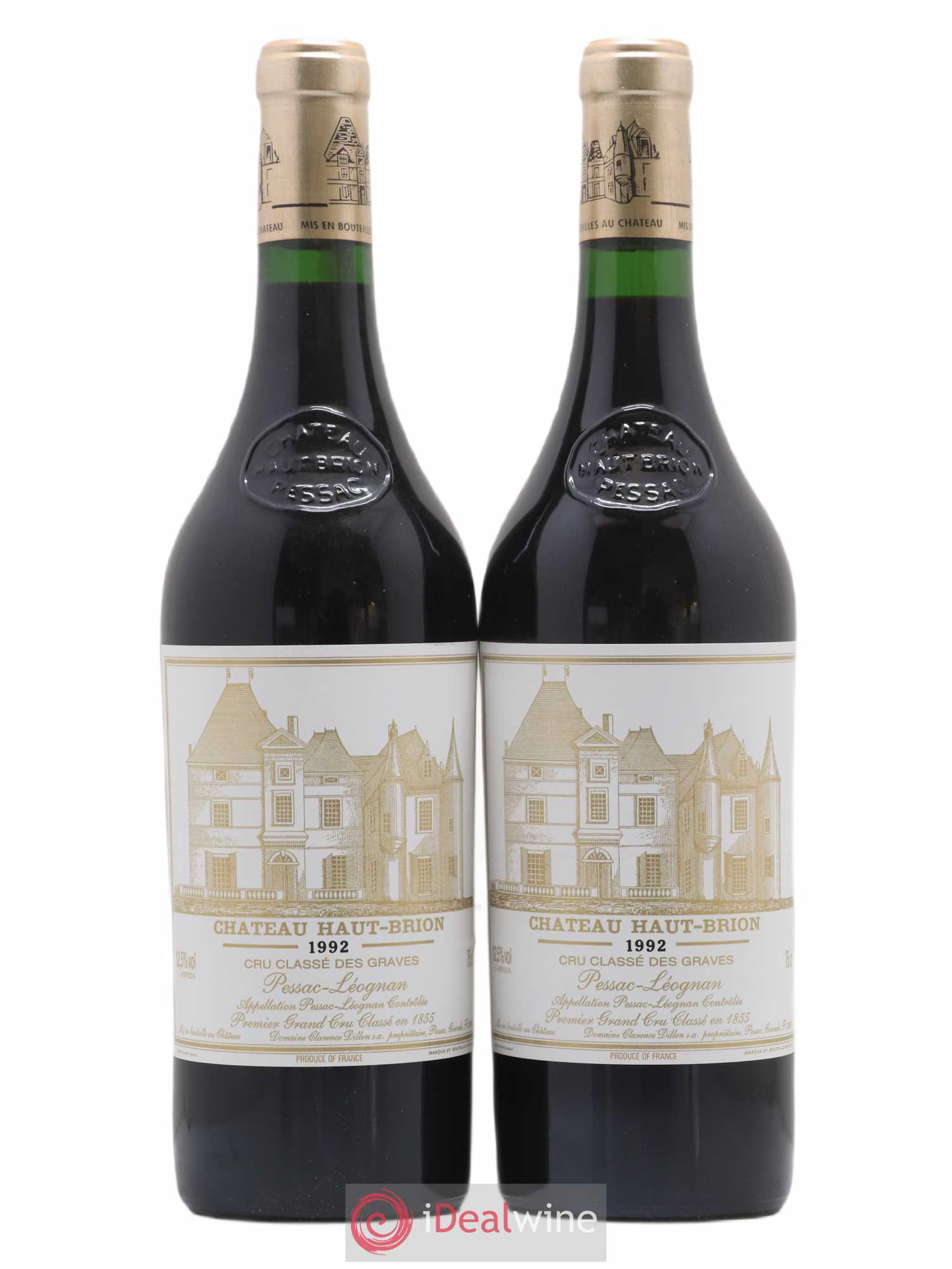 Château Haut Brion 1er Grand Cru Classé 1992 - Lot de 2 bouteilles - 0