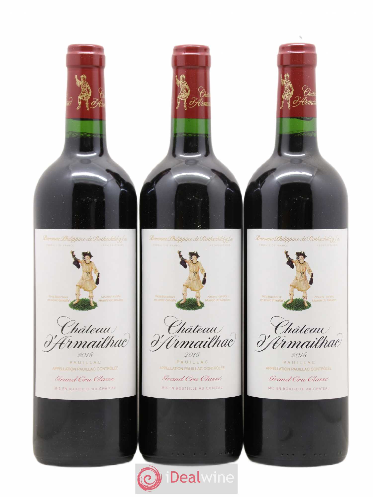Château d' Armailhac - Mouton Baron(ne) Philippe 5ème Grand Cru Classé  (sans prix de réserve) 2018 - Lot de 6 bouteilles - 1
