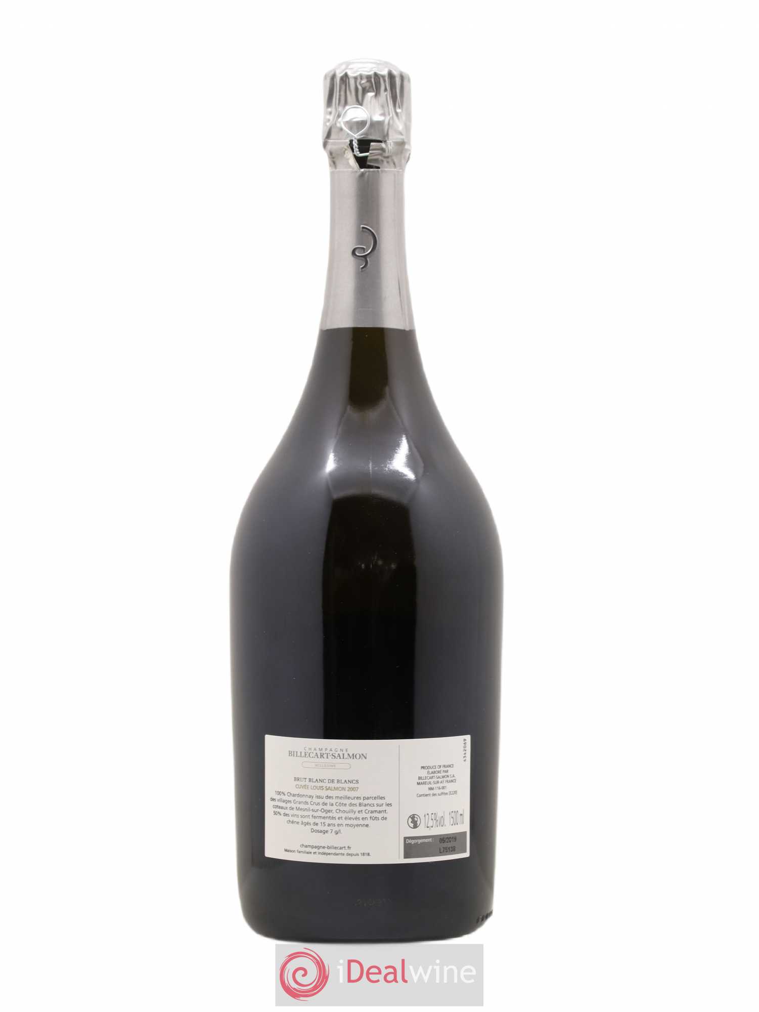 Blanc de Blancs Louis Salmon Billecart-Salmon (sans prix de réserve) 2007 - Lot de 1 magnum - 1
