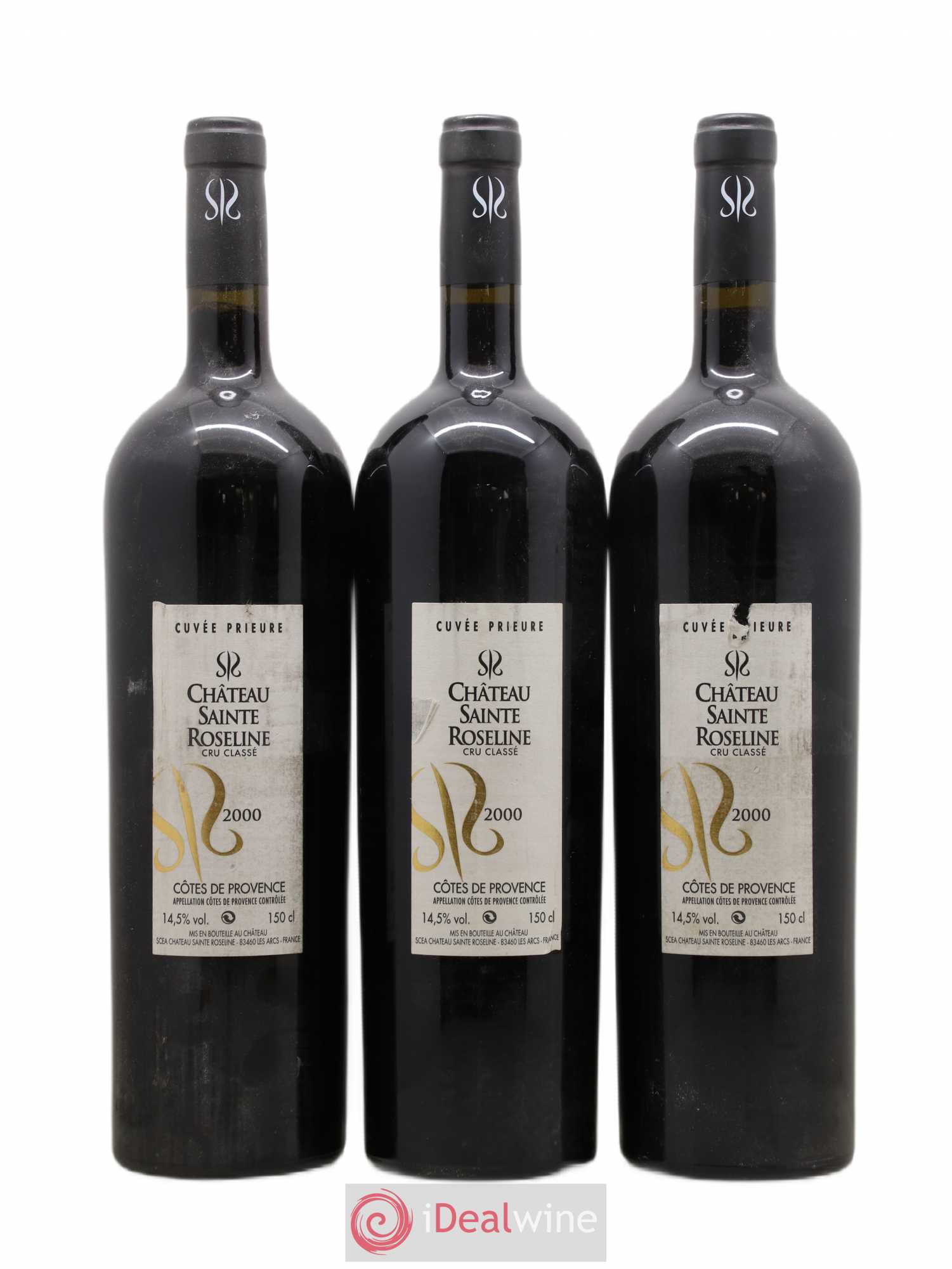 Côtes de Provence Château Sainte-Roseline Le Prieuré (sans prix de réserve) 2000 - Lot de 3 magnums - 0