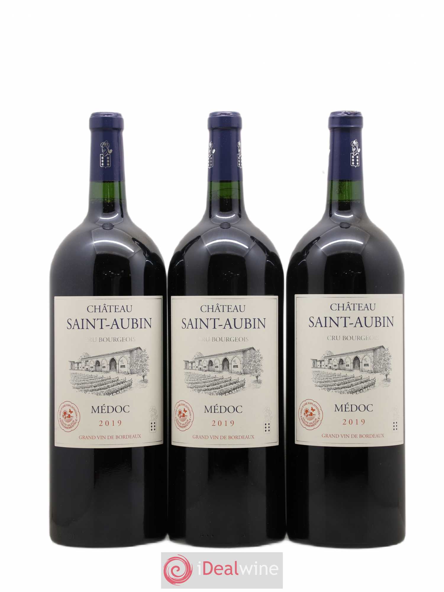 Médoc Château Saint Aubin (sans prix de réserve) 2019 - Posten von 3 Magnum - 0