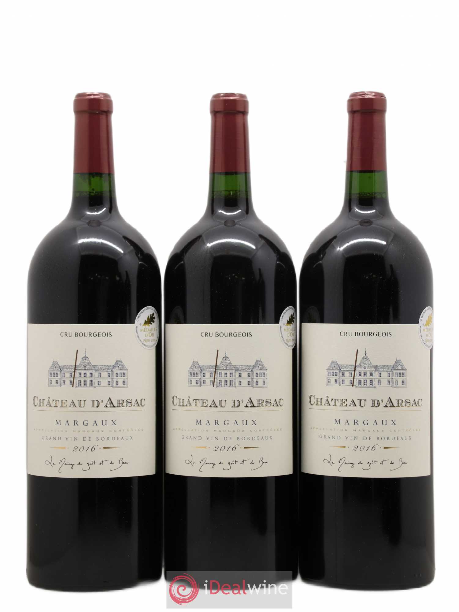 Château d' Arsac Cru Bourgeois (senza prezzo di riserva) 2016 - Lotto di 6 magnum - 2