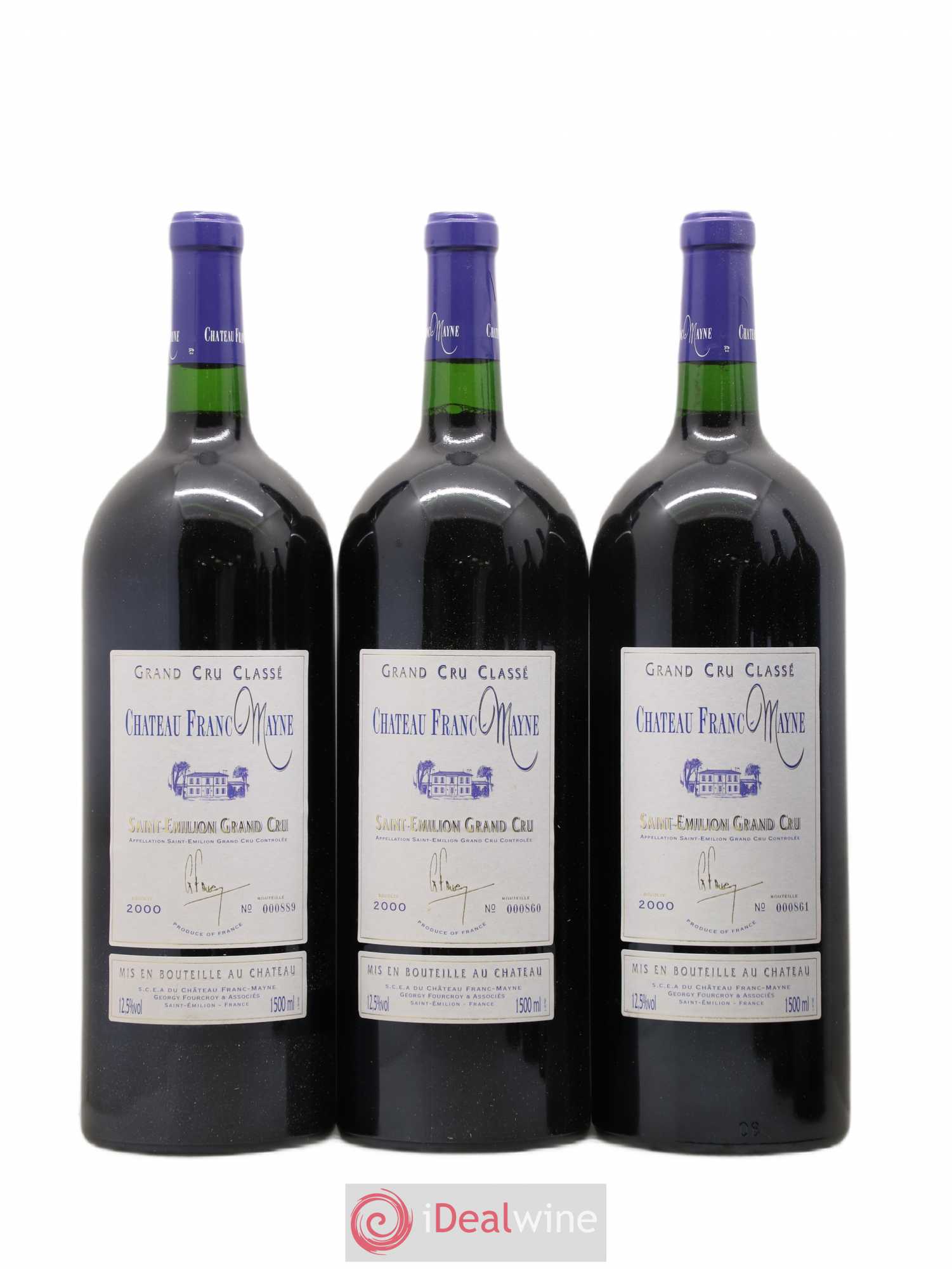 Château Franc Mayne Grand Cru Classé (sans prix de réserve) 2000 - Lot de 6 magnums - 1