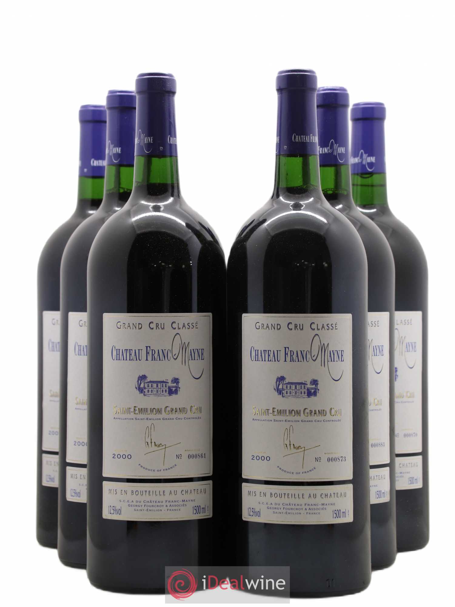 Château Franc Mayne Grand Cru Classé (sans prix de réserve) 2000 - Lot de 6 magnums - 0