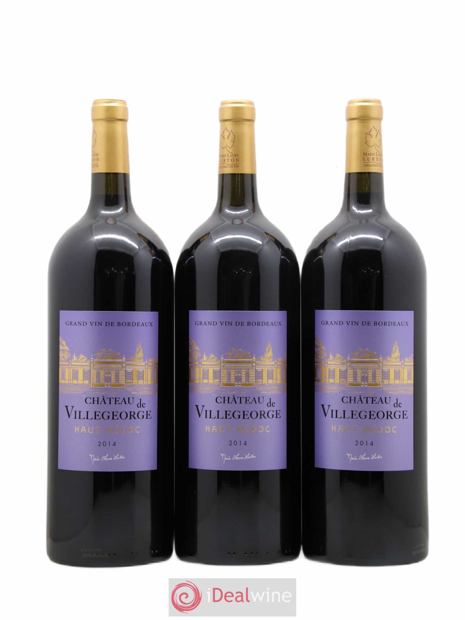 Château Villegeorge Cru Bourgeois  (sans prix de réserve) 2014 - Lot de 6 magnums - 1