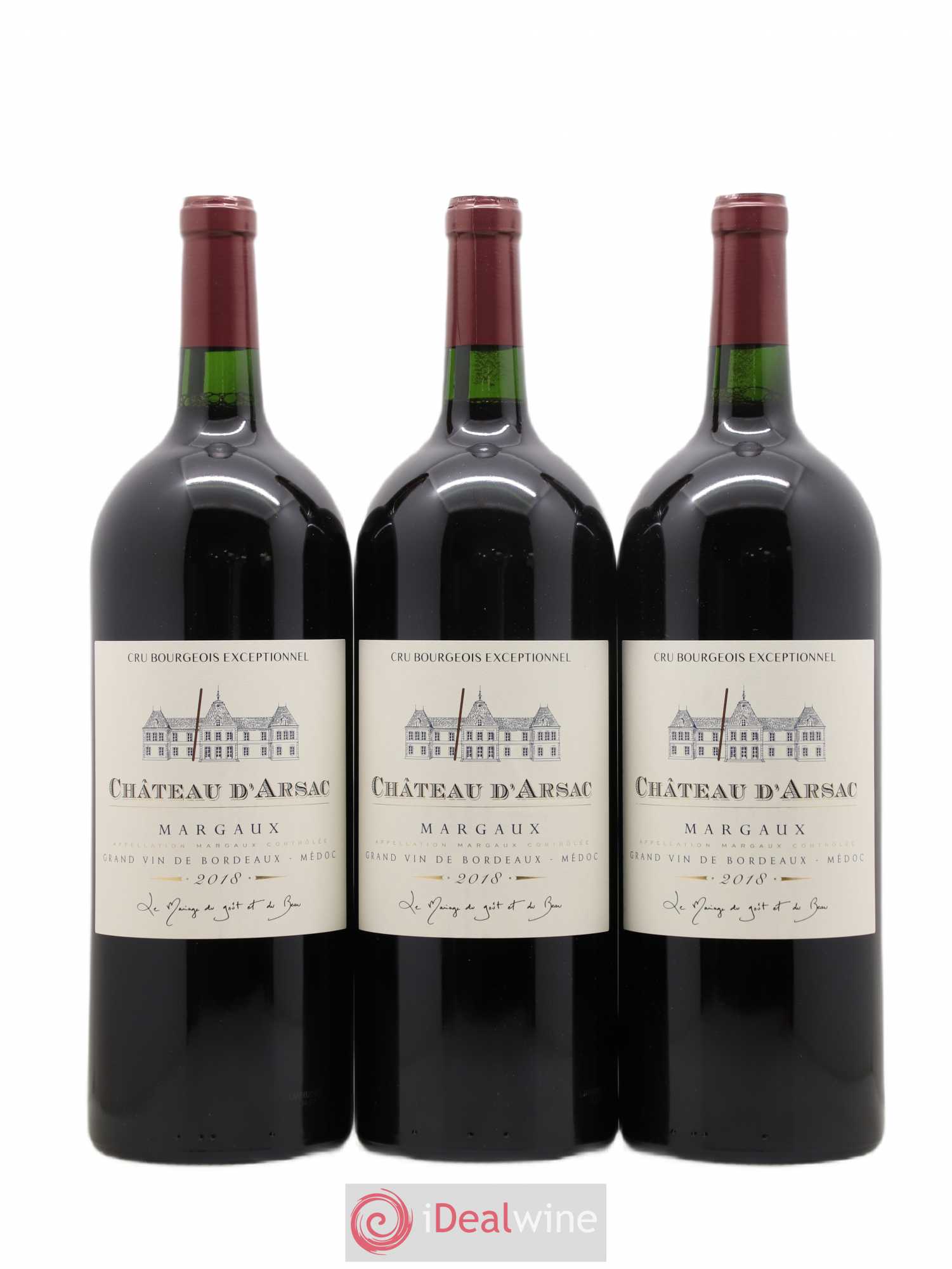 Château d' Arsac Cru Bourgeois (sans prix de réserve) 2018 - Lot de 6 magnums - 1