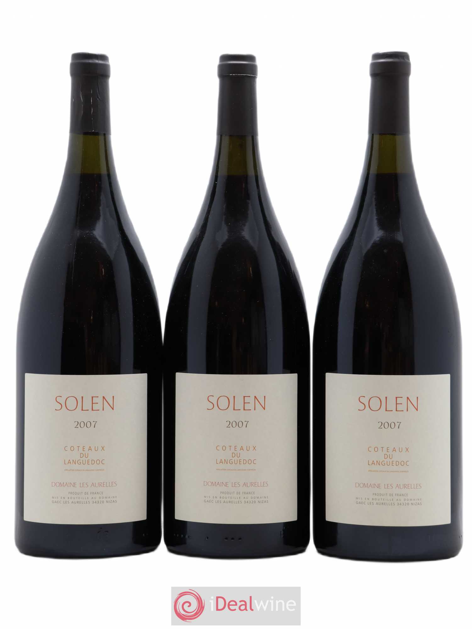 Coteaux du Languedoc Solen Domaine les Aurelles 2007 - Lot de 3 magnums - 0