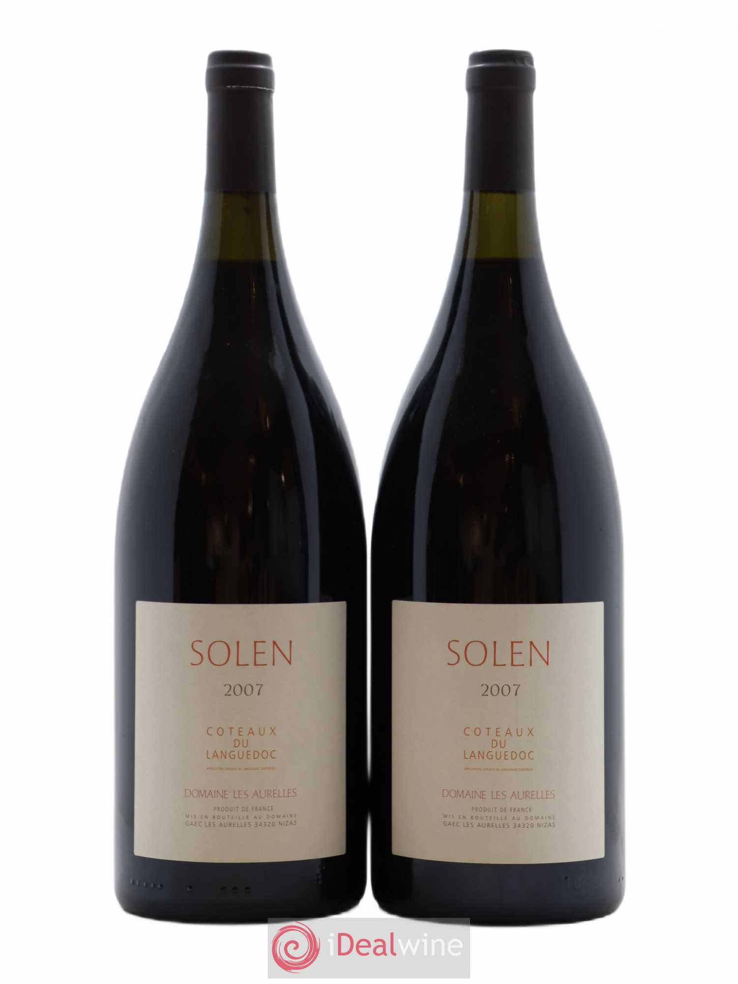 Coteaux du Languedoc Solen Domaine les Aurelles 2007 - Lot de 2 magnums - 0
