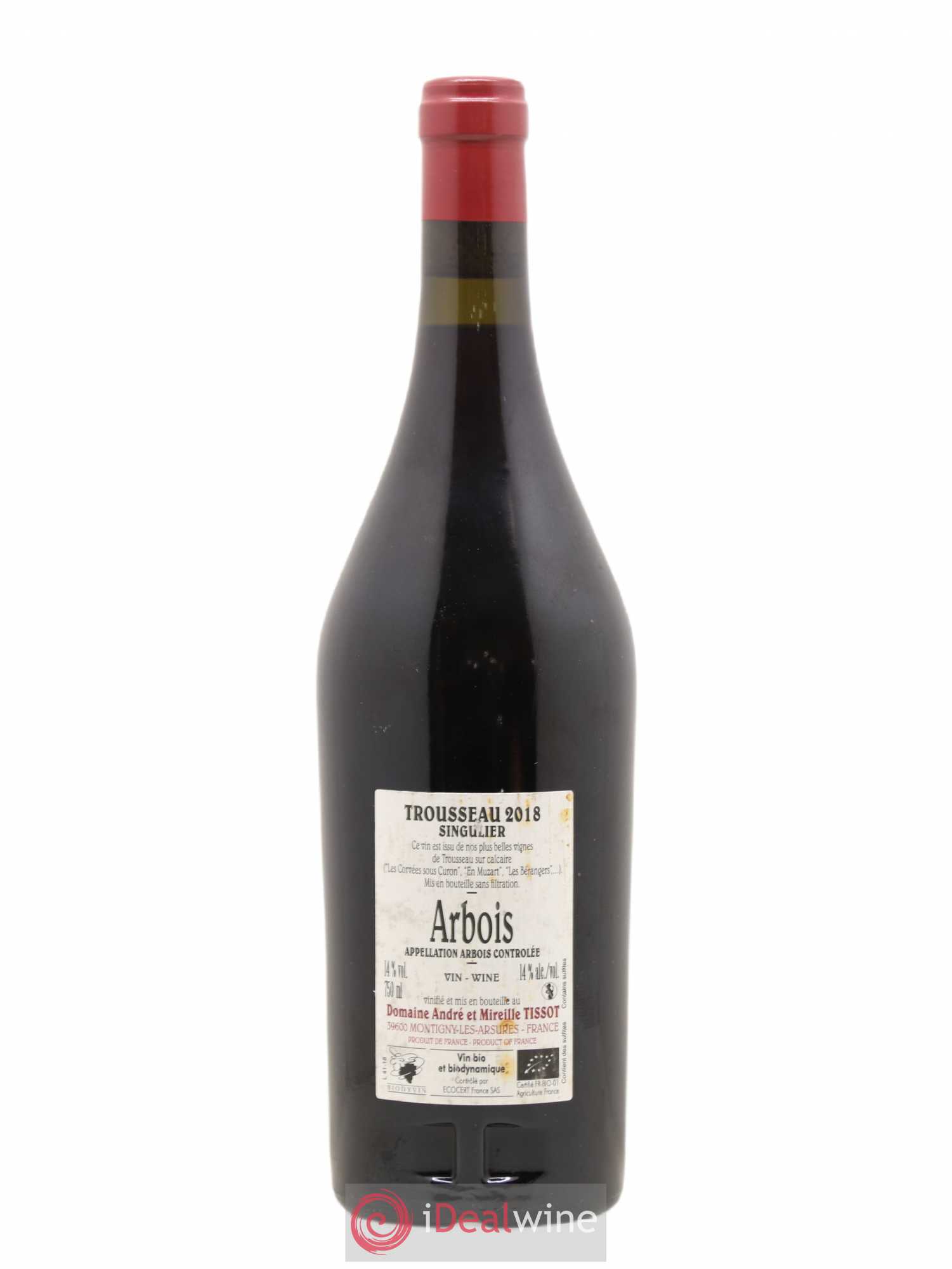 Arbois Trousseau Singulier Bénédicte et Stéphane Tissot (sans prix de réserve) 2018 - Lot de 1 bouteille - 1