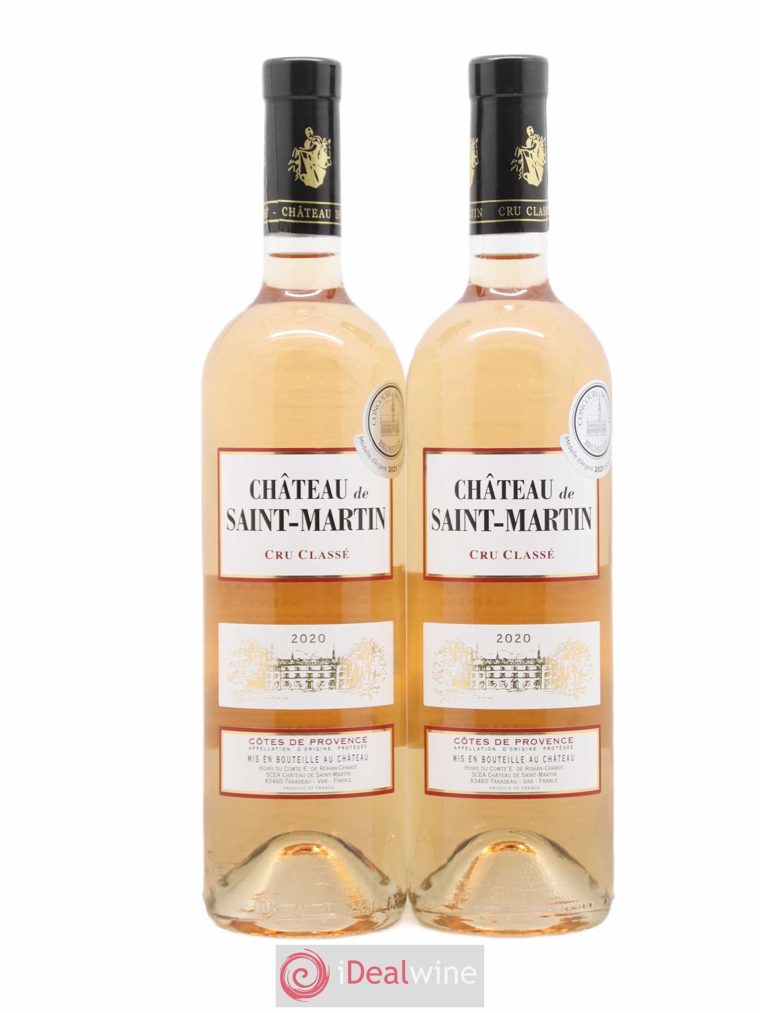 Côtes de Provence Château Saint Martin Coq Rosé (no reserve) 2020 - Lot of 2 bottles - 0
