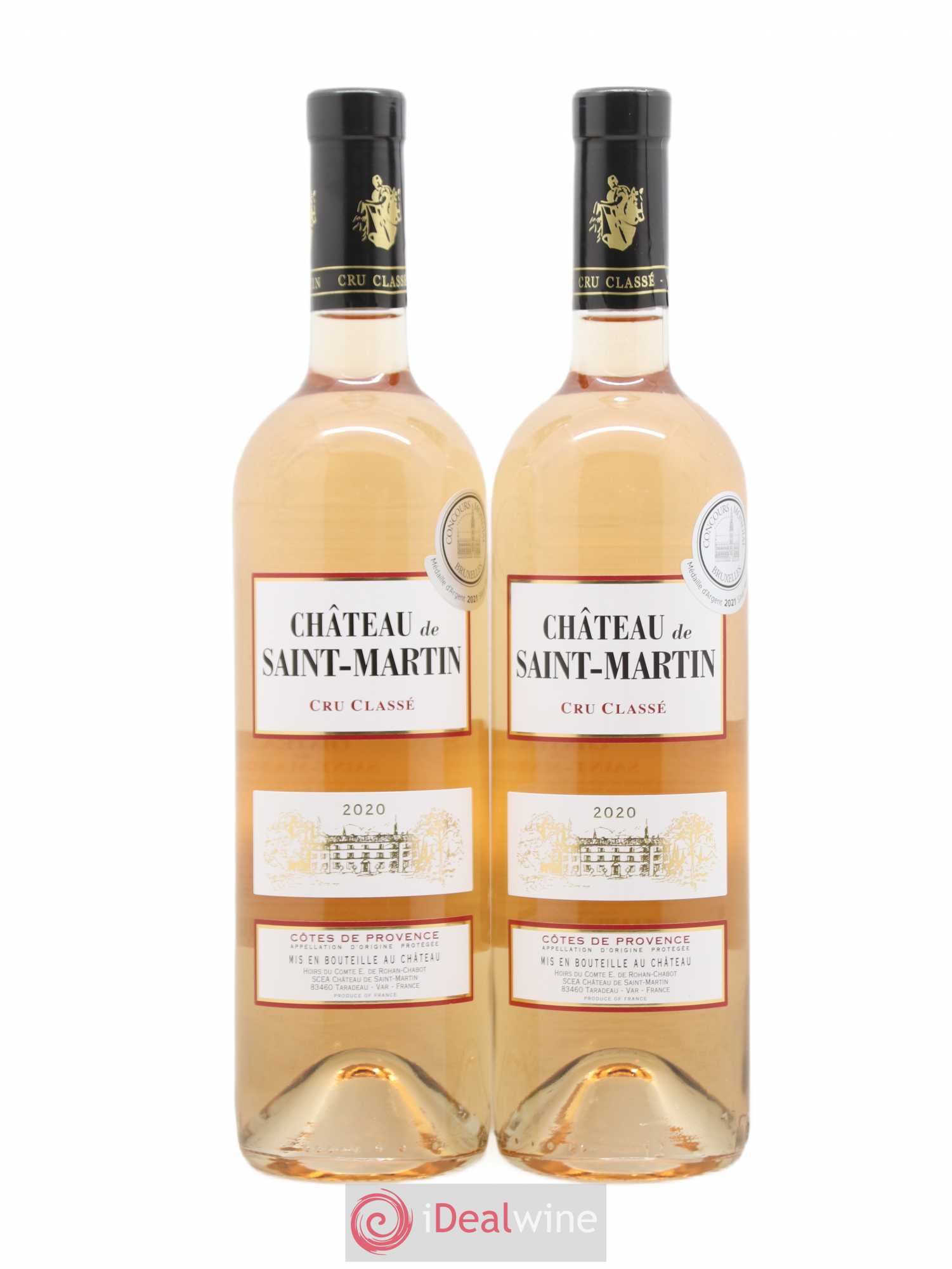 Côtes de Provence Château Saint Martin Coq Rosé (sans prix de réserve) 2020 - Lot de 2 bouteilles - 0