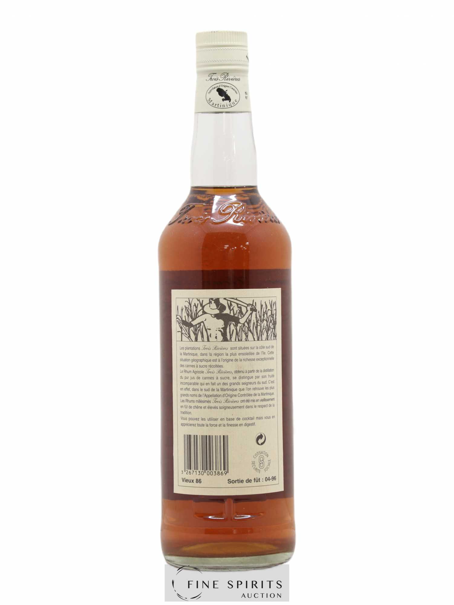 Trois Rivières 1986 Of. bottled 1996 - Posten von 1 Flasche - 1