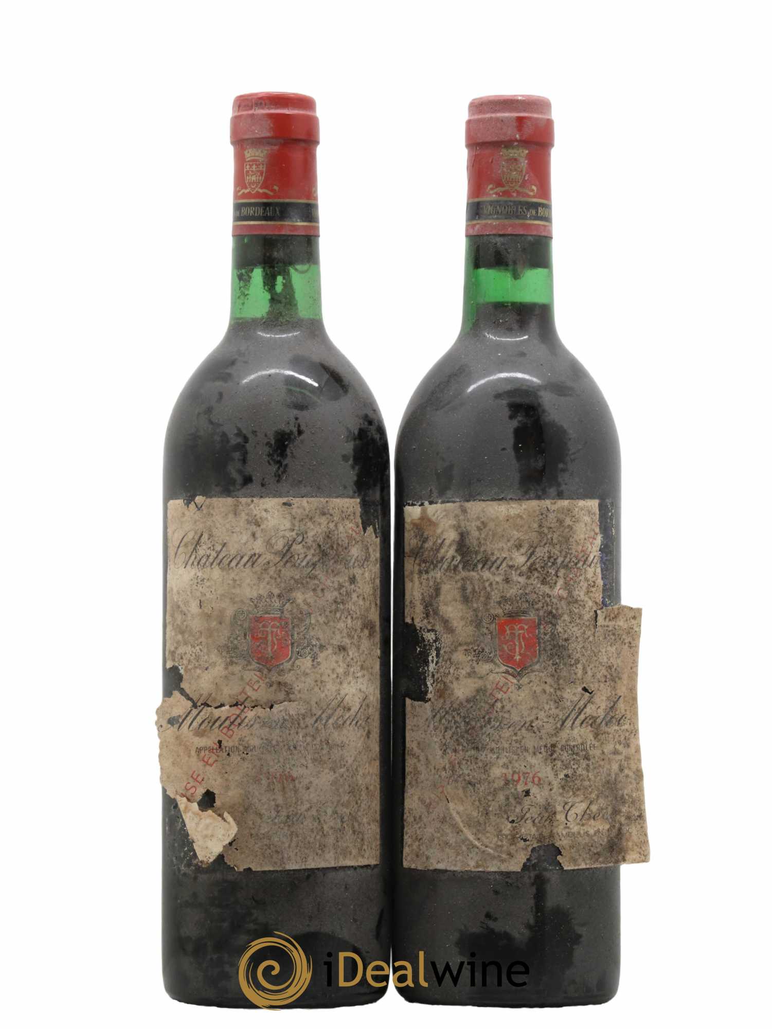 Château Poujeaux 1976 - Lot de 2 bouteilles - 0