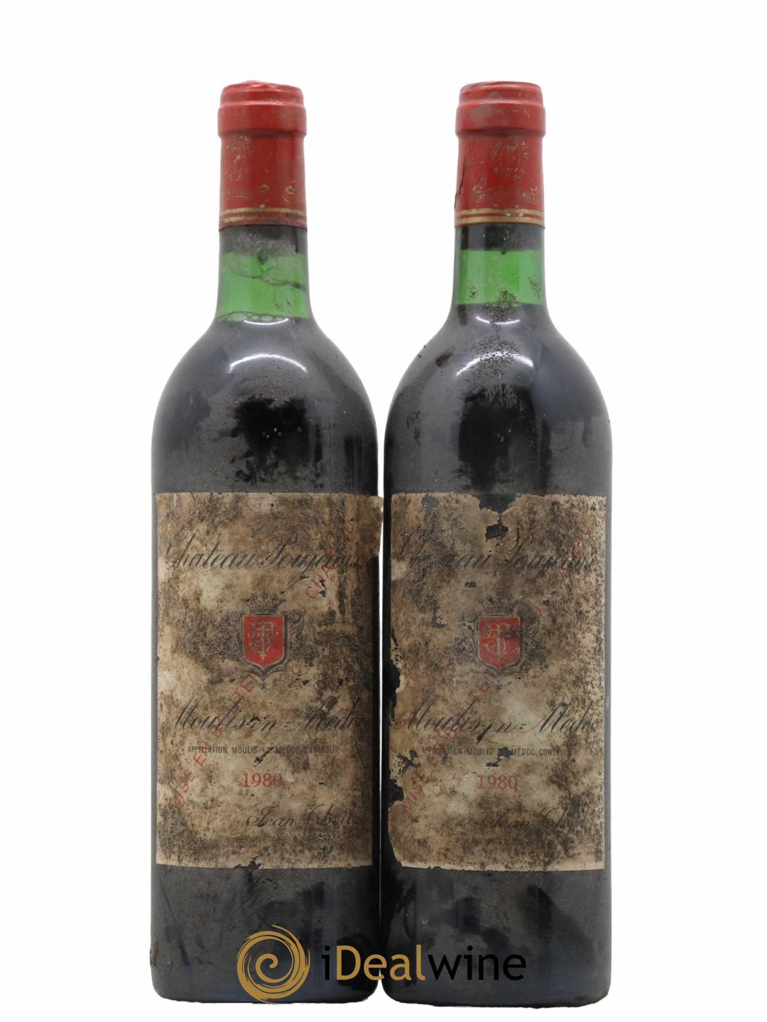 Château Poujeaux 1980 - Lot de 2 bouteilles - 0