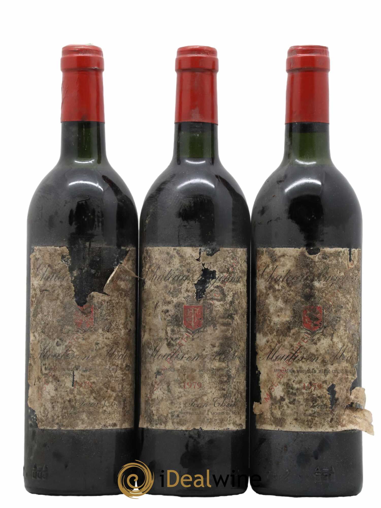 Château Poujeaux 1979 - Lot de 3 bouteilles - 0