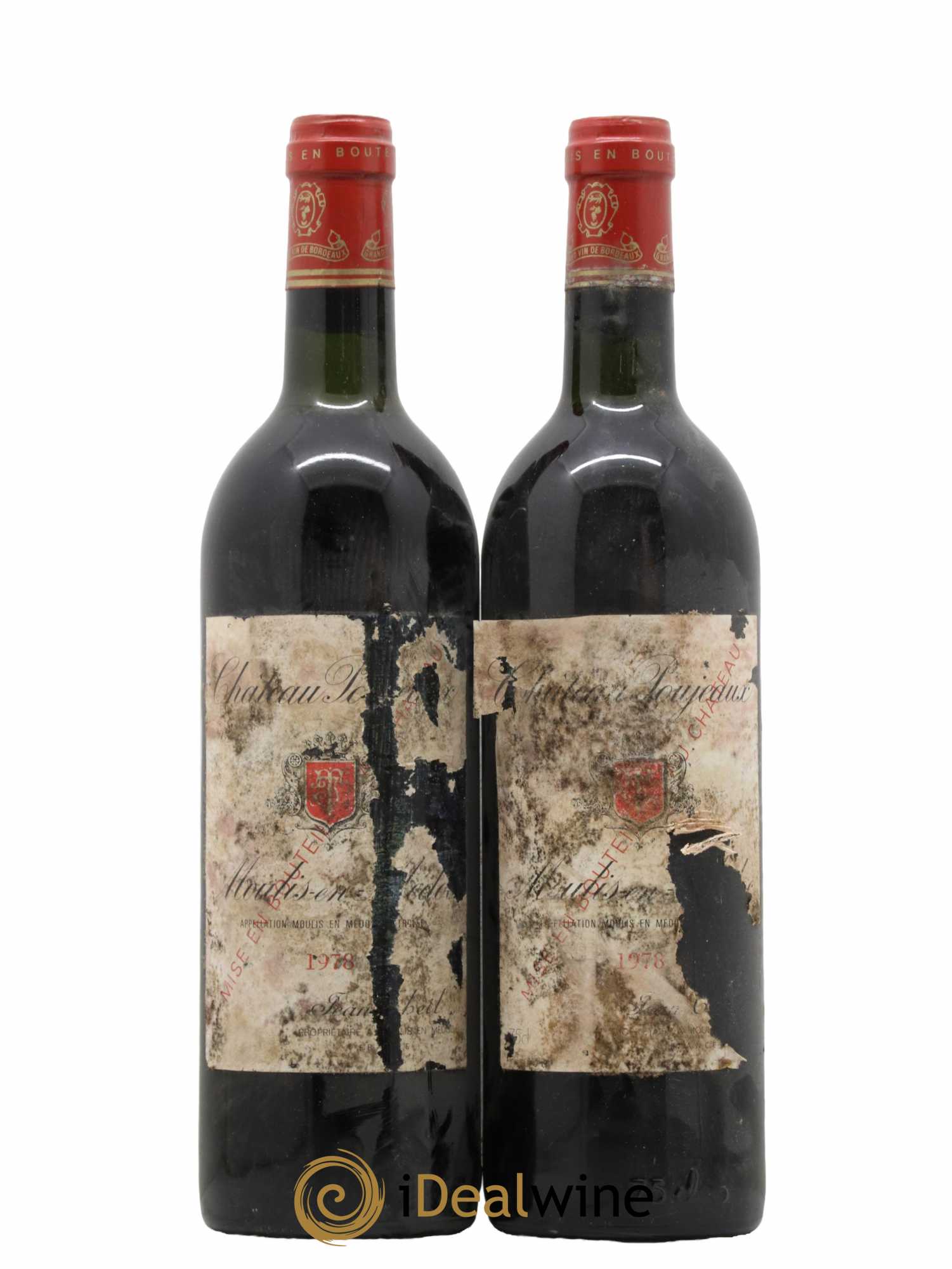 Château Poujeaux 1978 - Lot de 2 bouteilles - 0