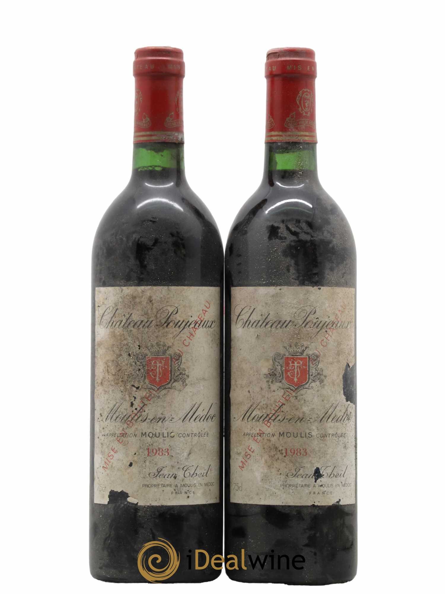 Château Poujeaux 1983 - Lot de 2 bouteilles - 0