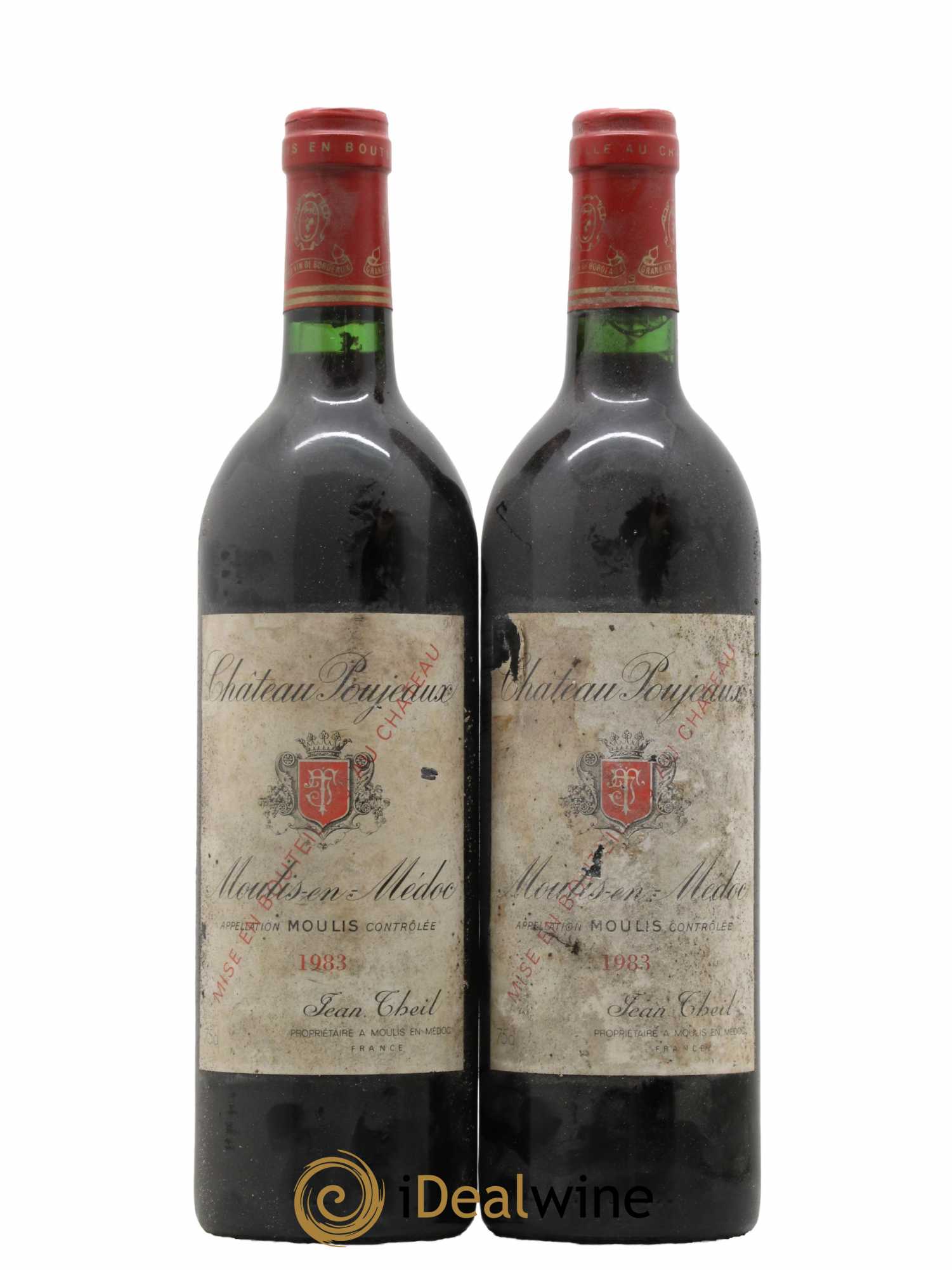 Château Poujeaux 1983 - Lot de 2 bouteilles - 0