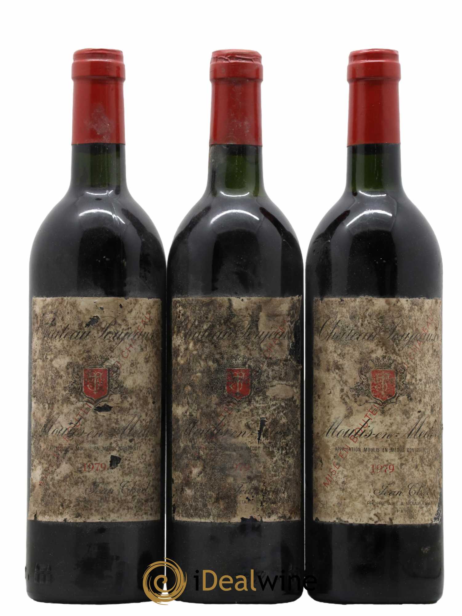 Château Poujeaux 1979 - Lot de 3 bouteilles - 0