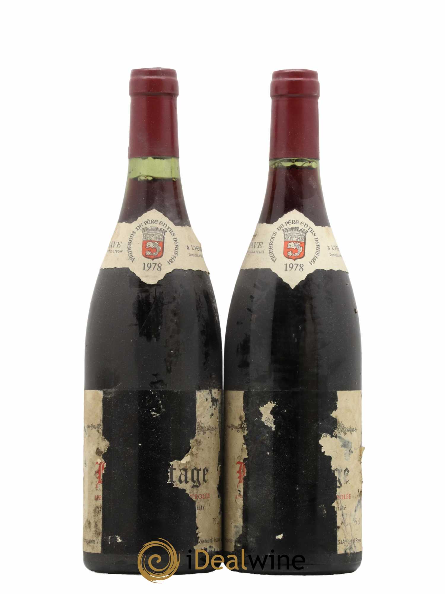 Hermitage Jean-Louis Chave 1978 - Lot de 2 bouteilles - 0