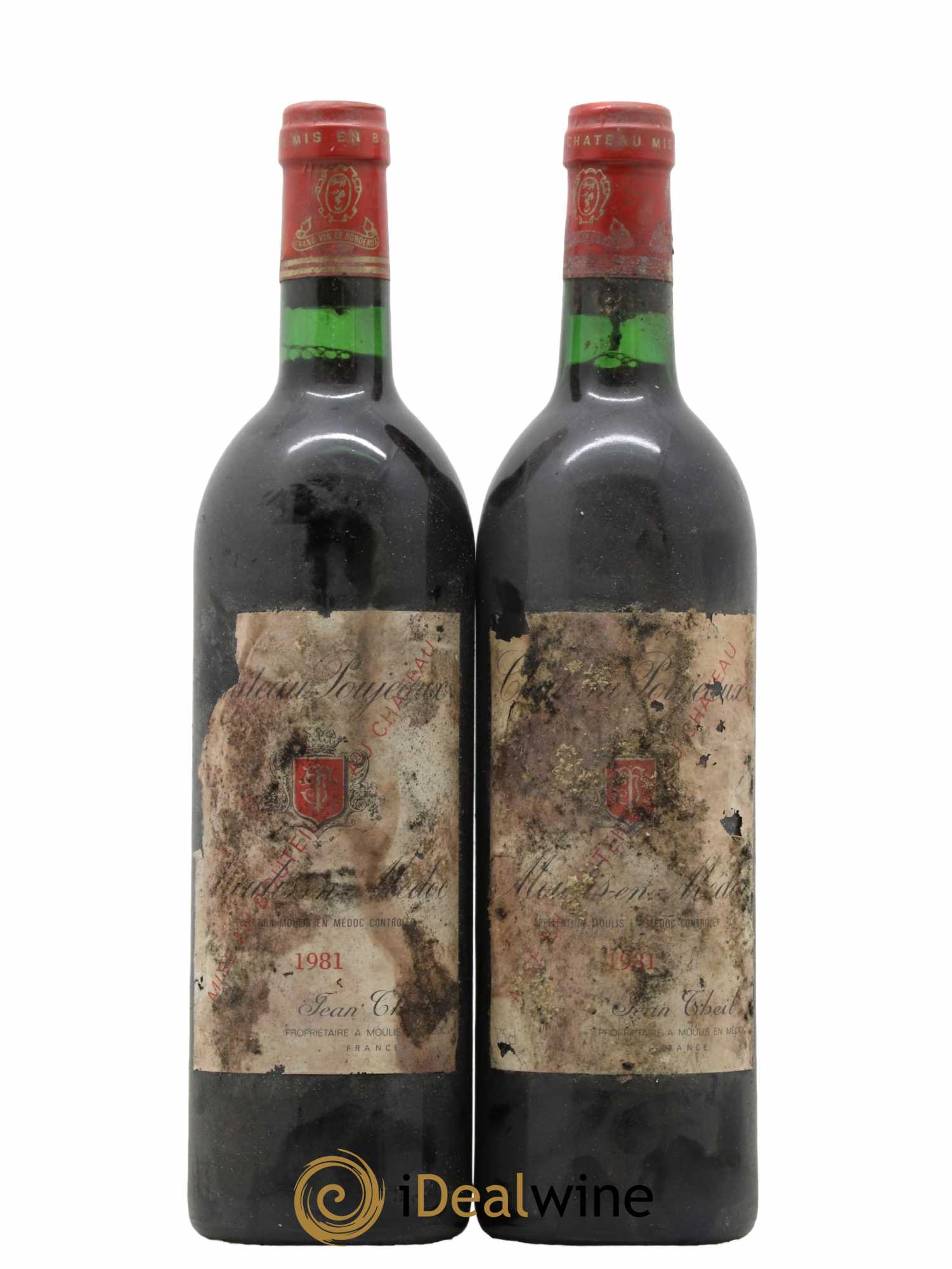Château Poujeaux 1981 - Lot de 2 bouteilles - 0