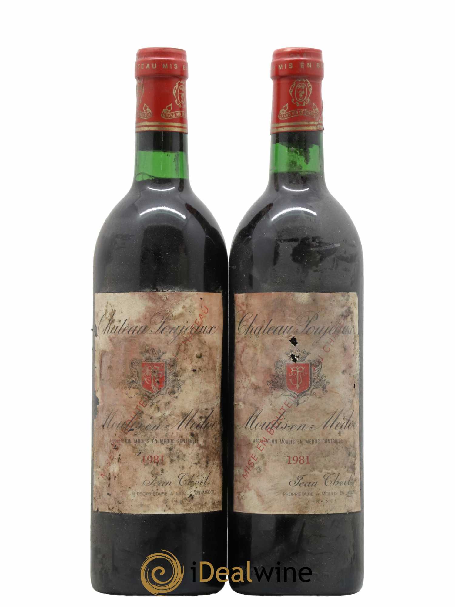Château Poujeaux 1981 - Lot de 2 bouteilles - 0