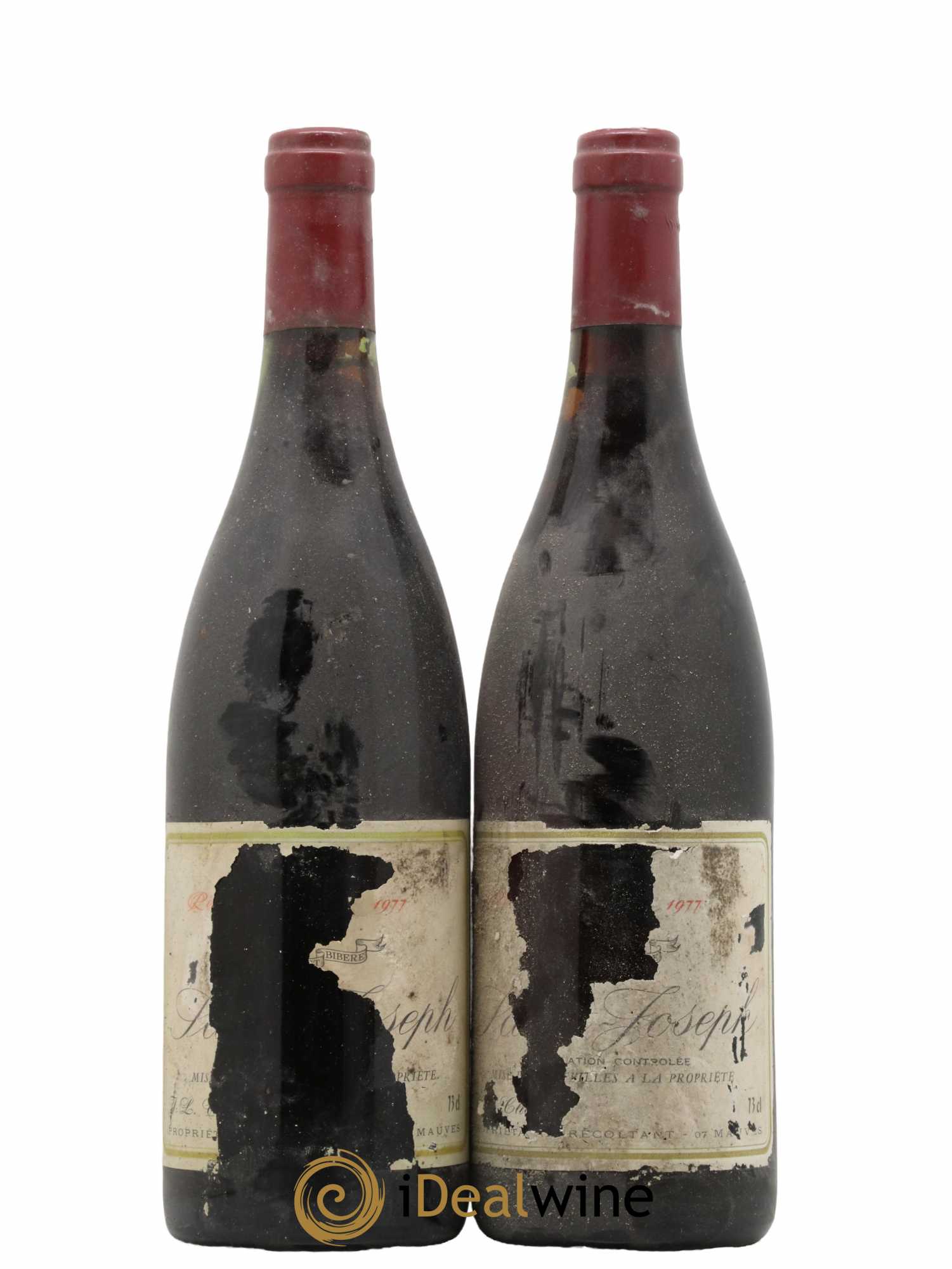 Saint-Joseph Jean-Louis Chave 1977 - Lot de 2 bouteilles - 0