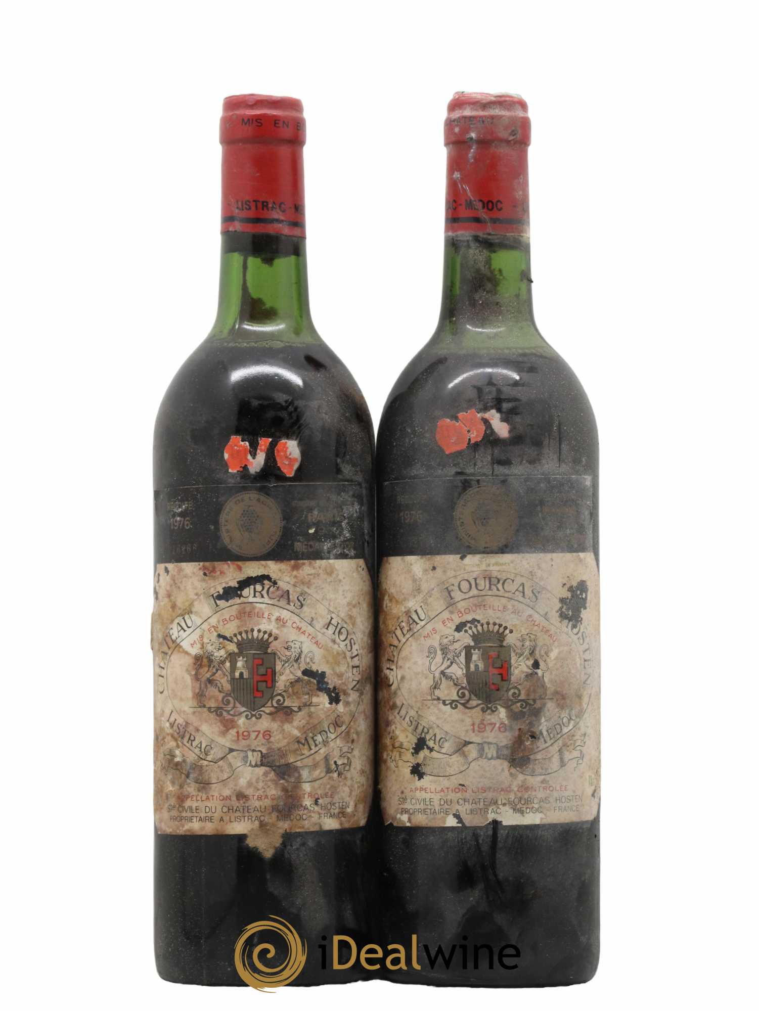 Château Fourcas Hosten Cru Bourgeois 1976 - Lot de 2 bouteilles - 0
