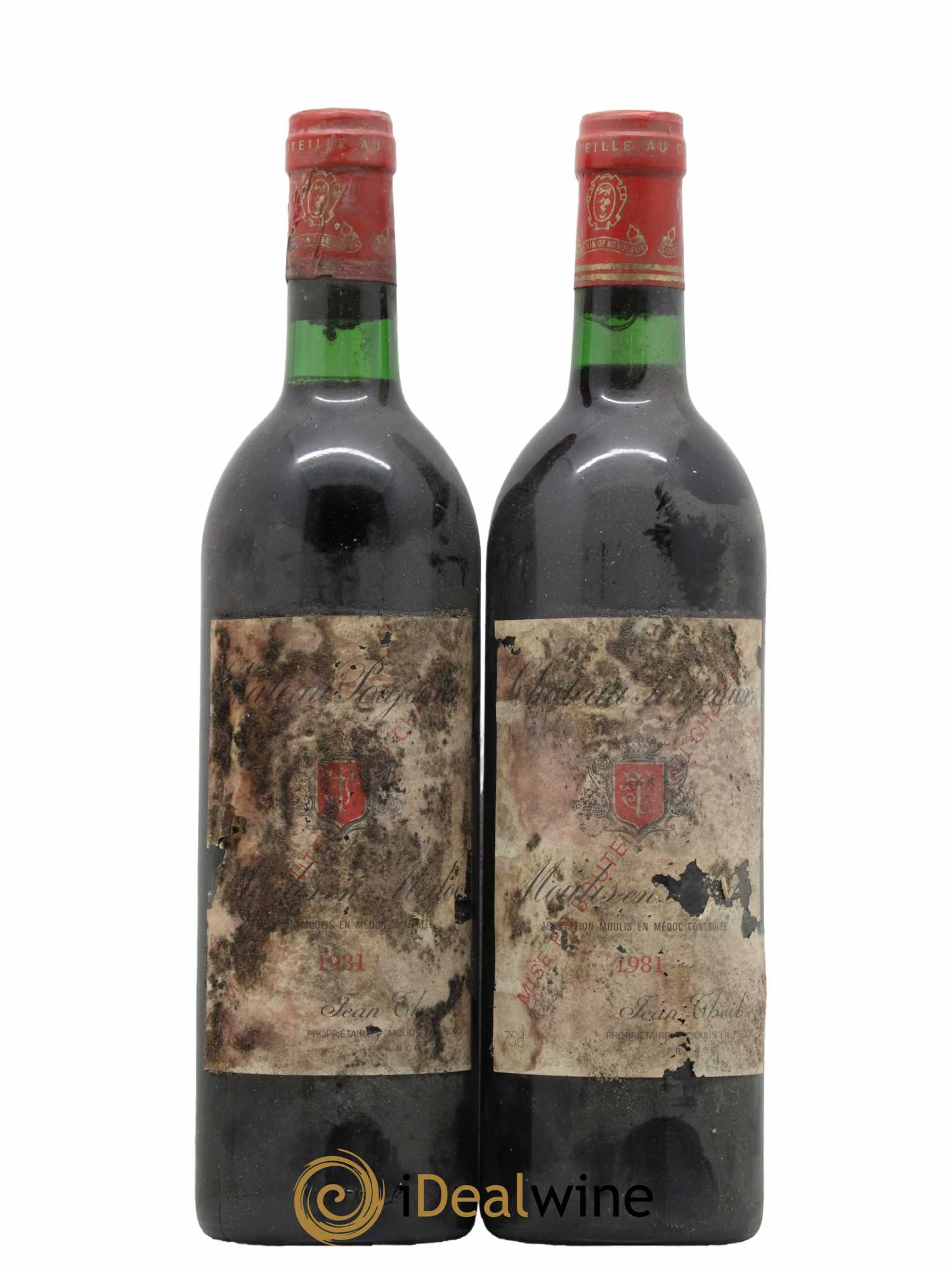 Château Poujeaux 1981 - Lot de 2 bouteilles - 0