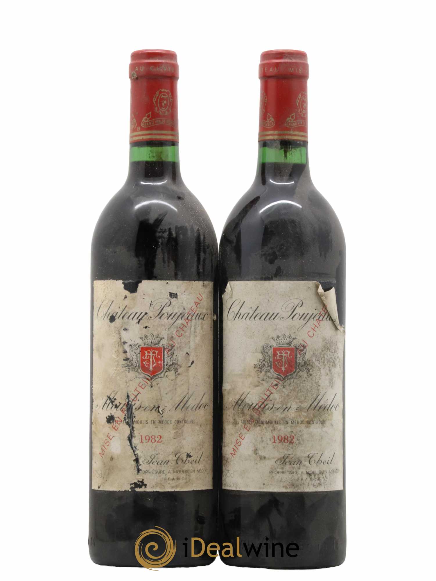 Château Poujeaux 1982 - Lot of 2 bottles - 0