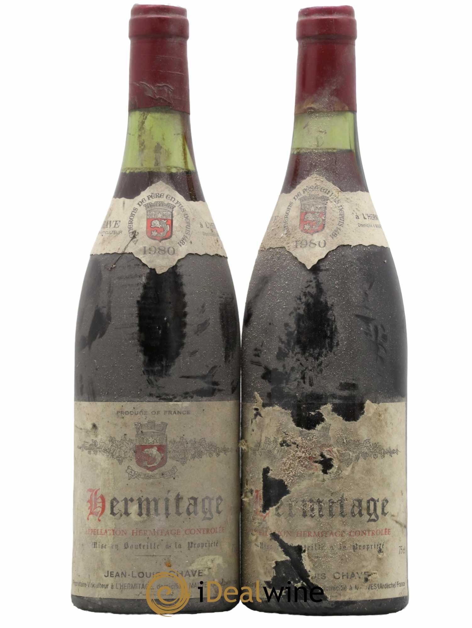 Hermitage Jean-Louis Chave 1980 - Lot de 2 bouteilles - 0