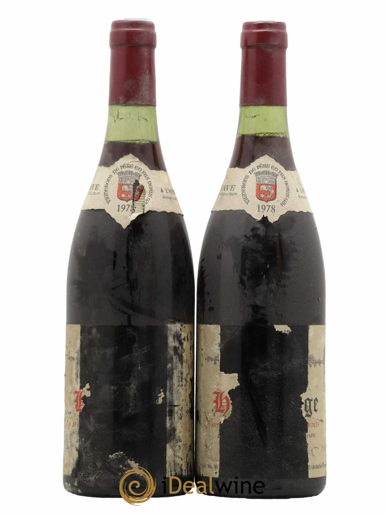 Hermitage Jean-Louis Chave 1978 - Lot de 2 bouteilles - 0