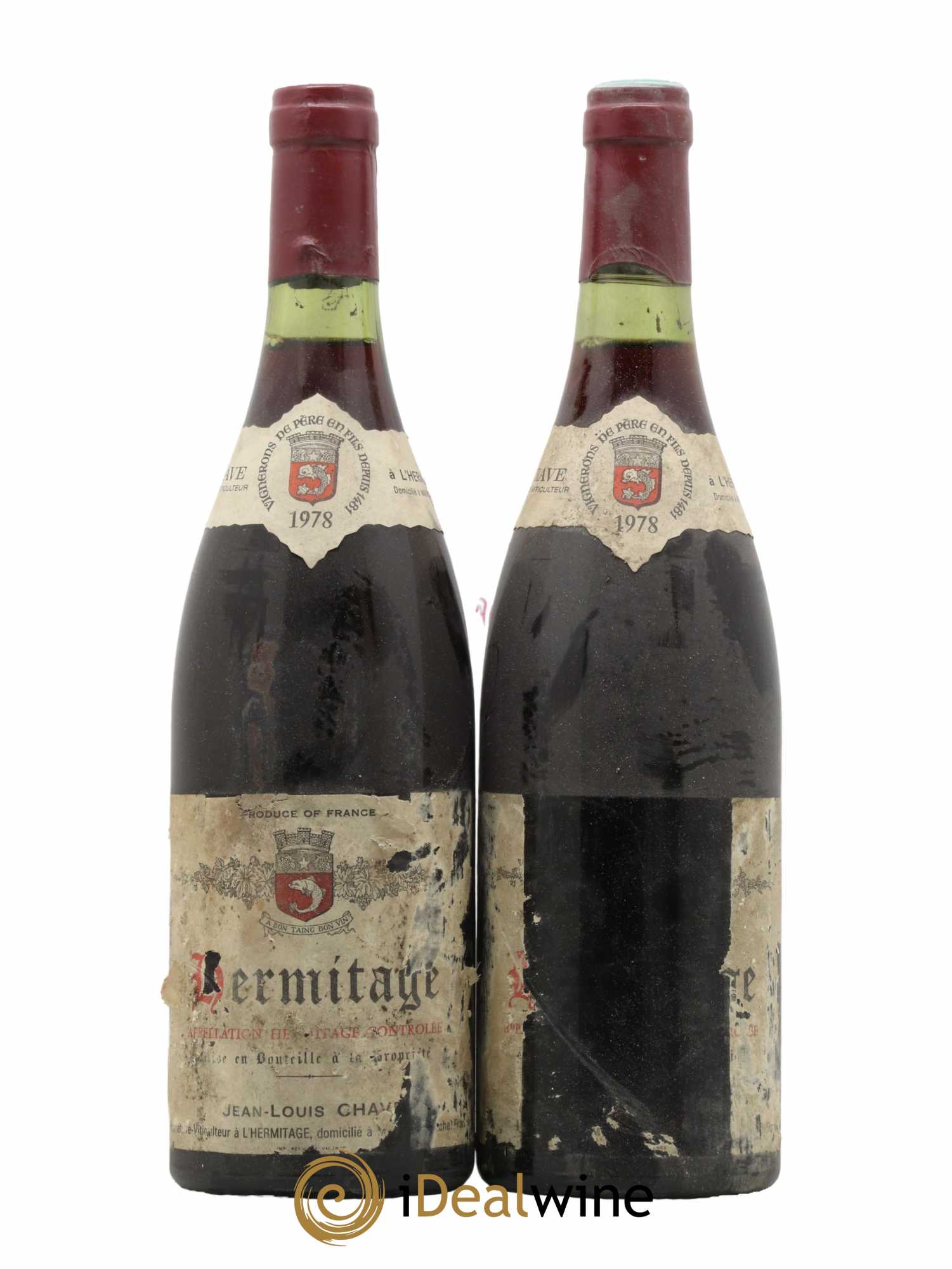 Hermitage Jean-Louis Chave 1978 - Lot de 2 bouteilles - 0