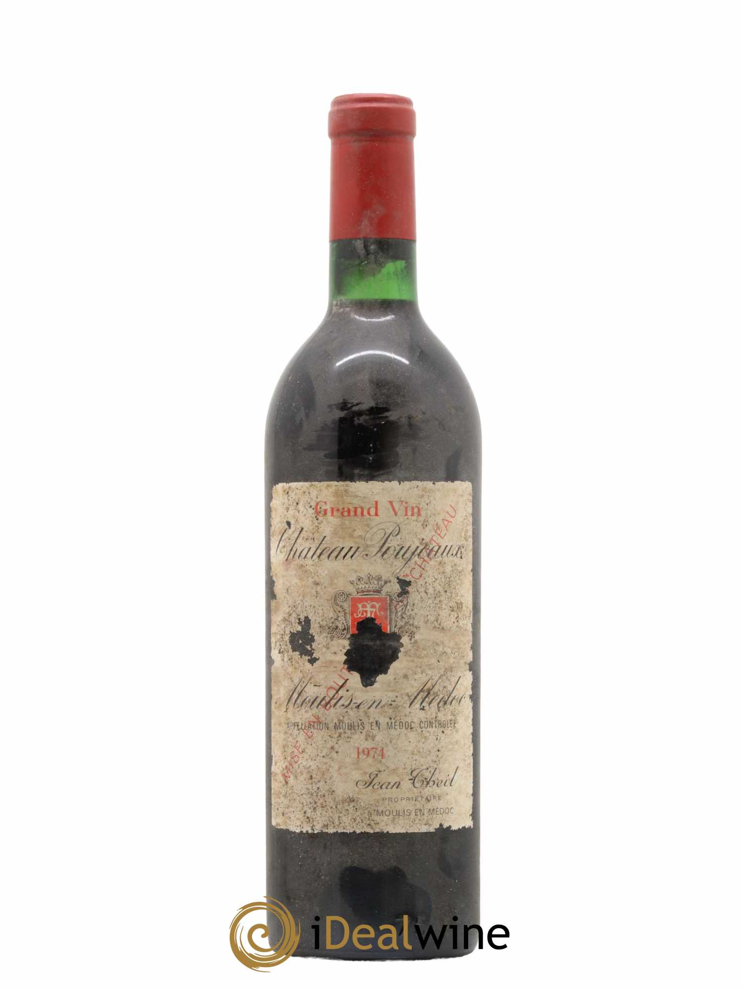 Château Poujeaux 1974 - Lot de 1 bouteille - 0
