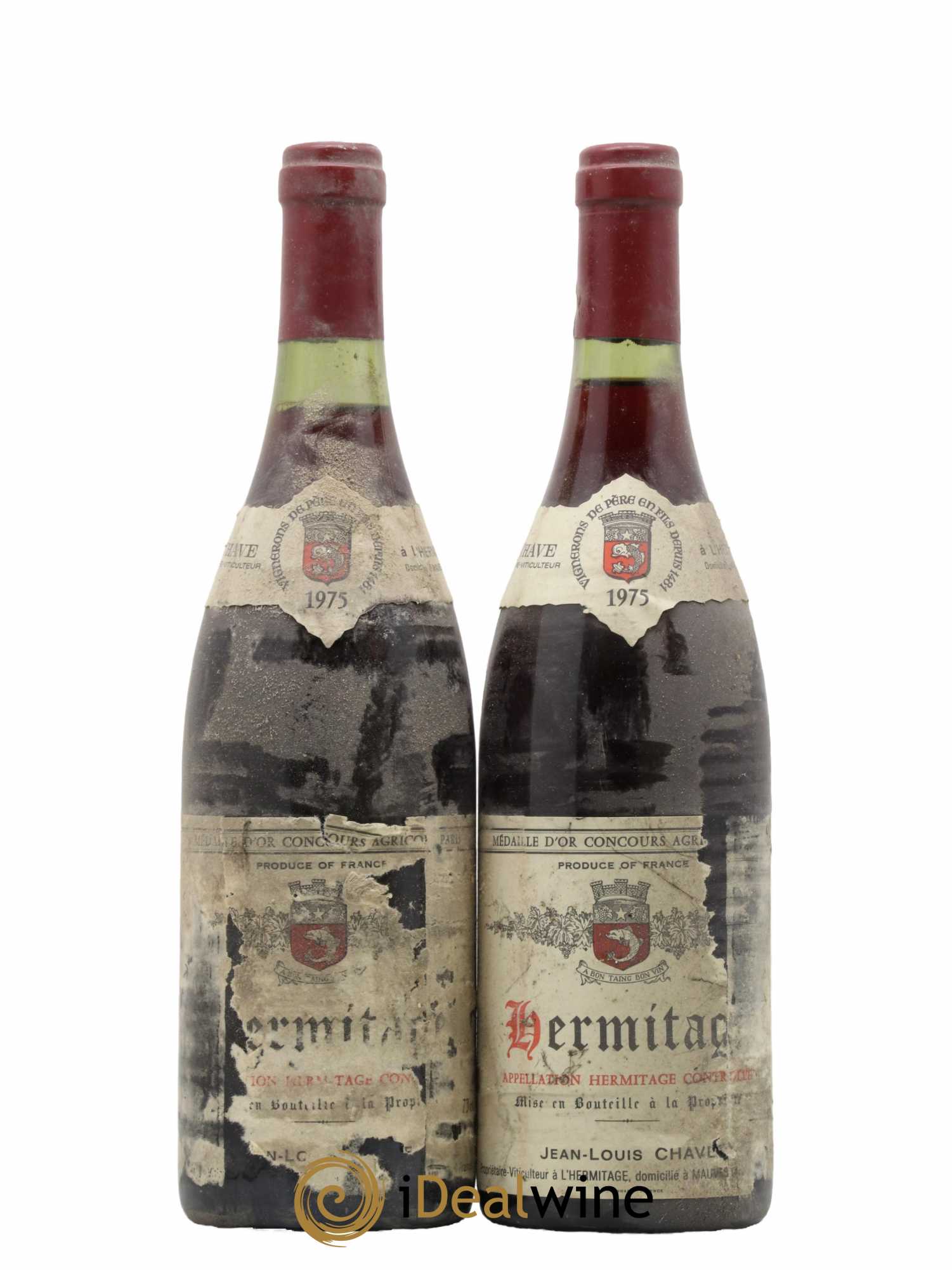 Hermitage Jean-Louis Chave 1975 - Lot de 2 bouteilles - 0