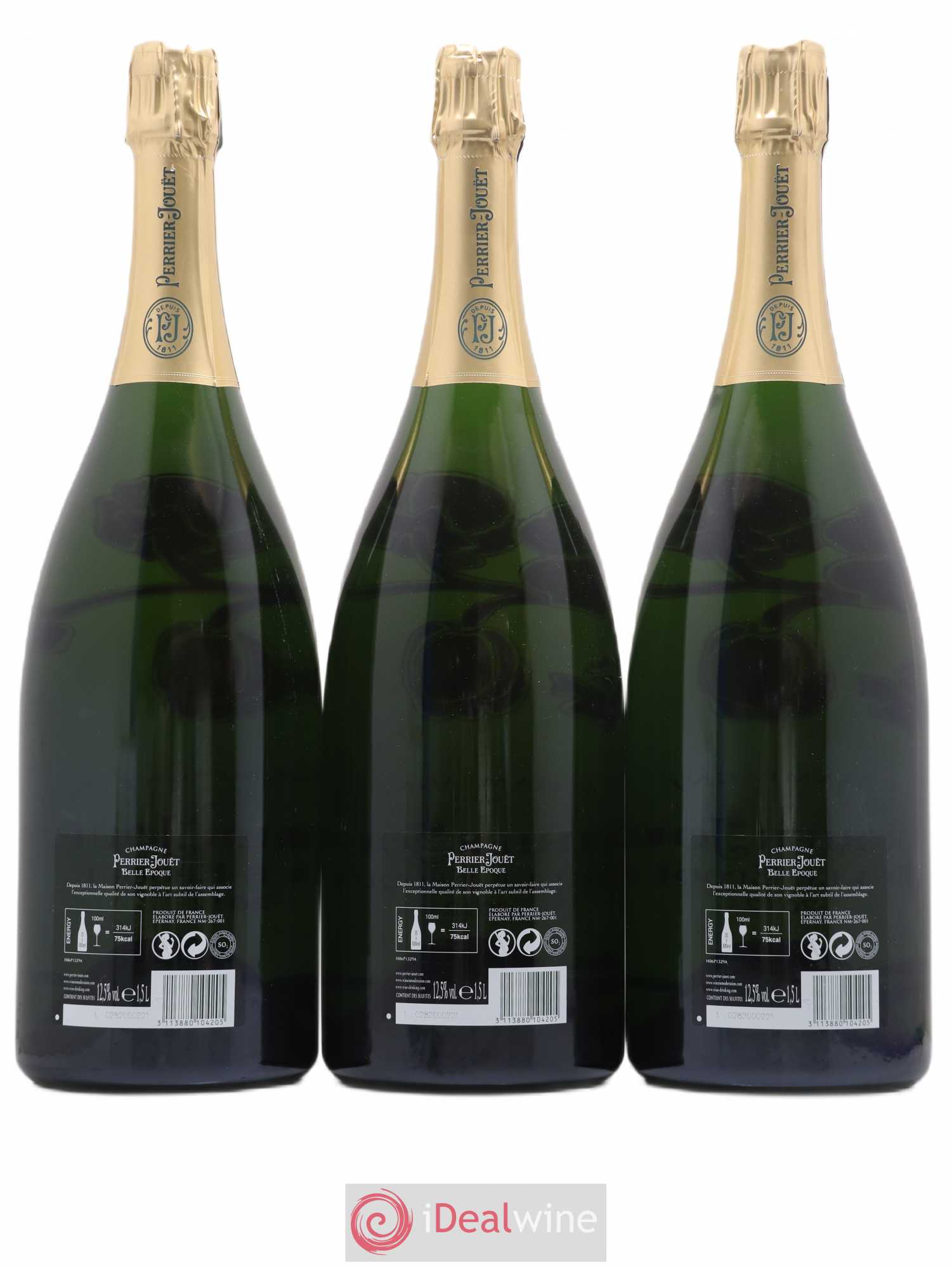 Cuvée Belle Epoque Brut Perrier-Jouët 2012 - Lot of 3 magnums - 1