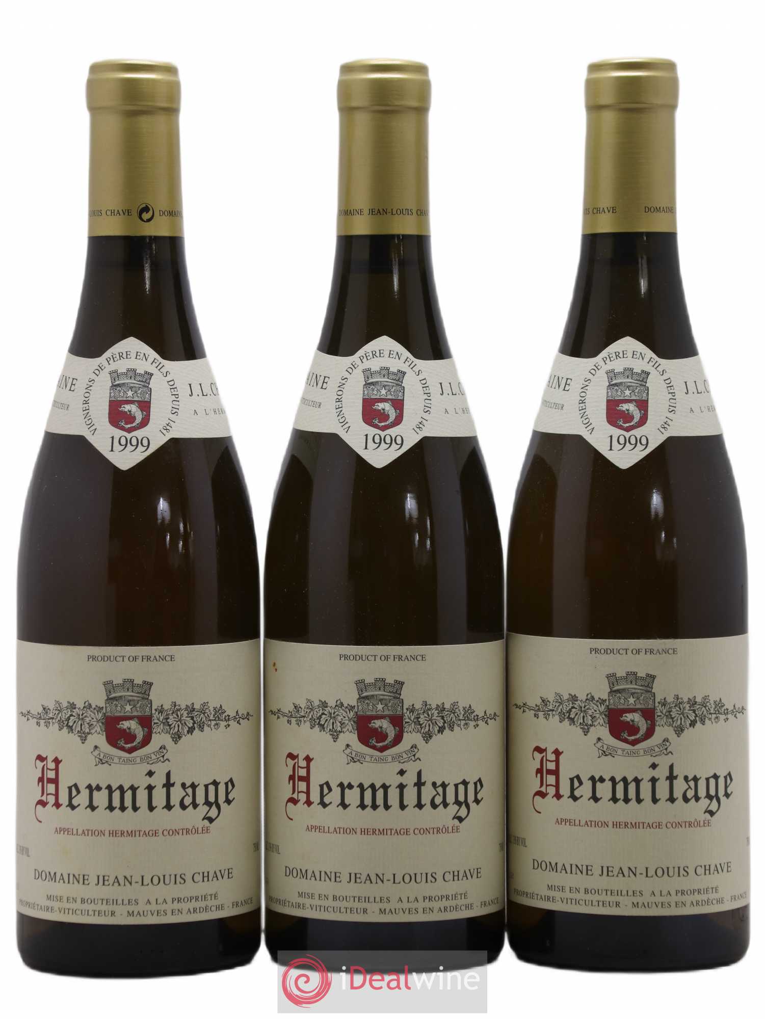 Hermitage Jean-Louis Chave 1999 - Lot de 3 bouteilles - 0