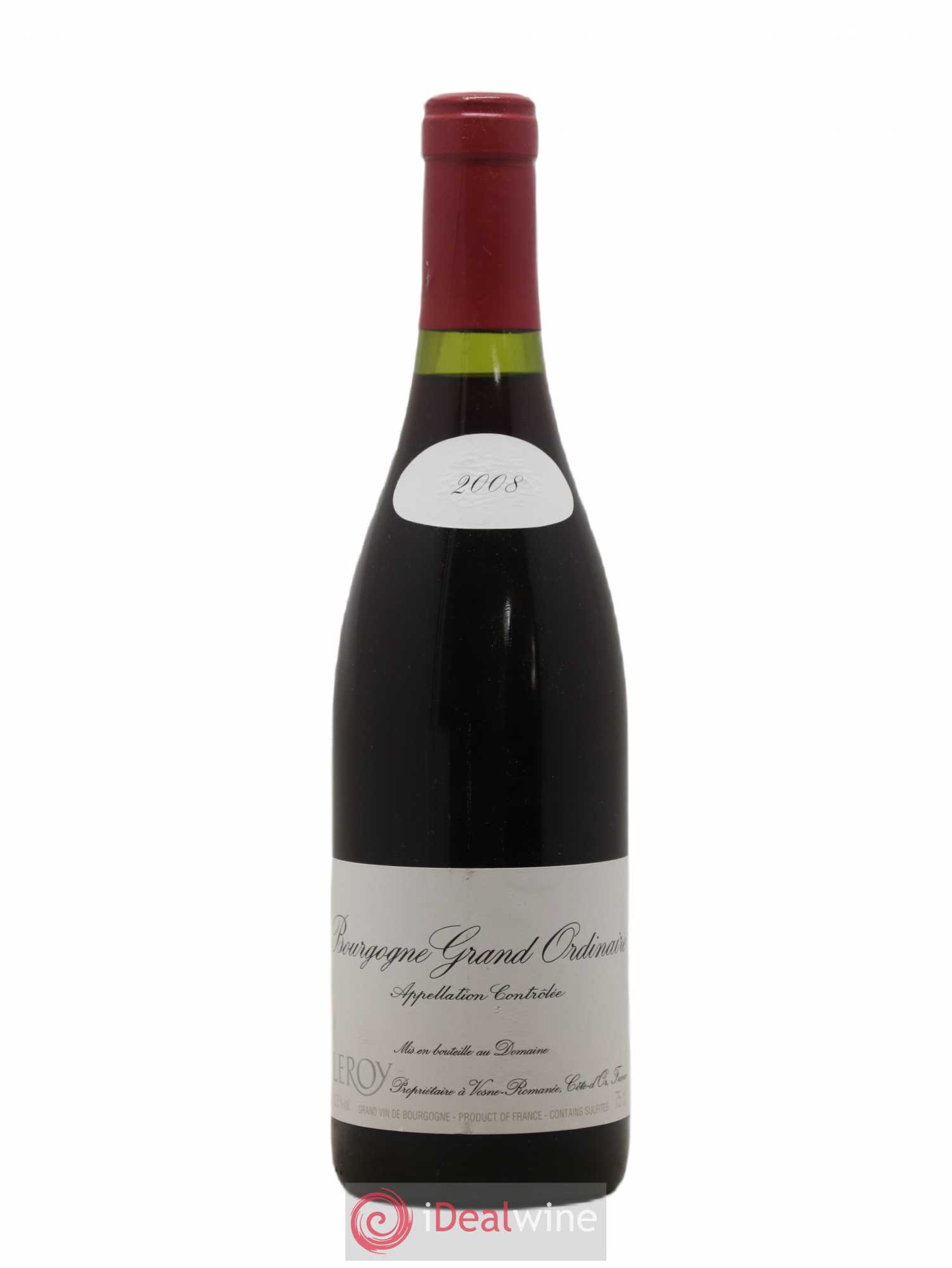 Bourgogne Grand Ordinaire Domaine Leroy 2008 - Posten von 1 Flasche - 0